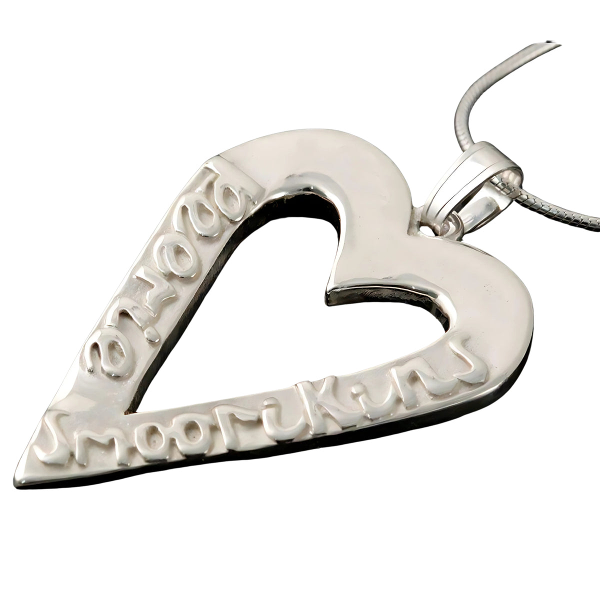 Silver Peerie Smoorikins Heart Pendant - P355- Shetland