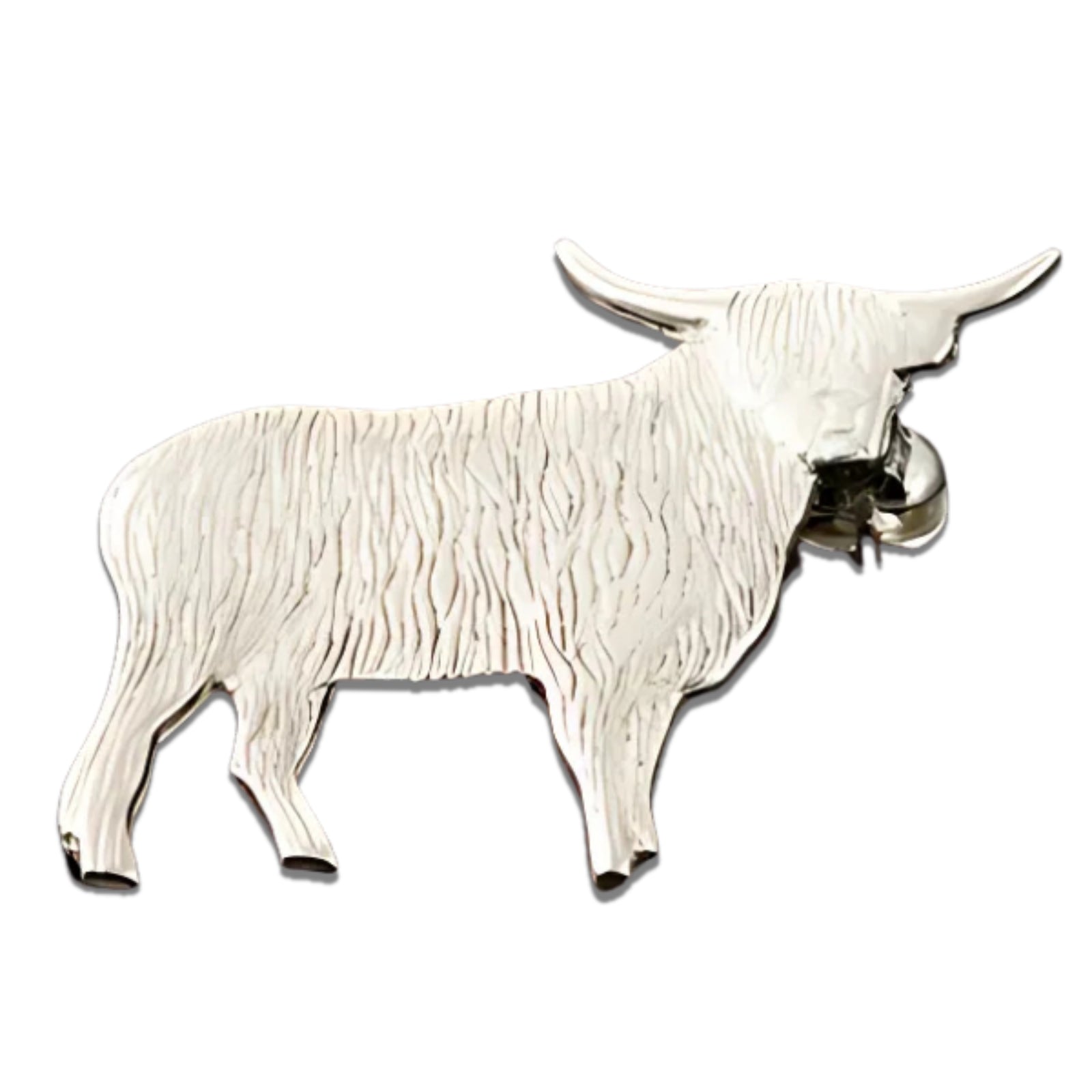 Sterling Silver Or Gold Highland Cow Brooch - BW11 Shetland