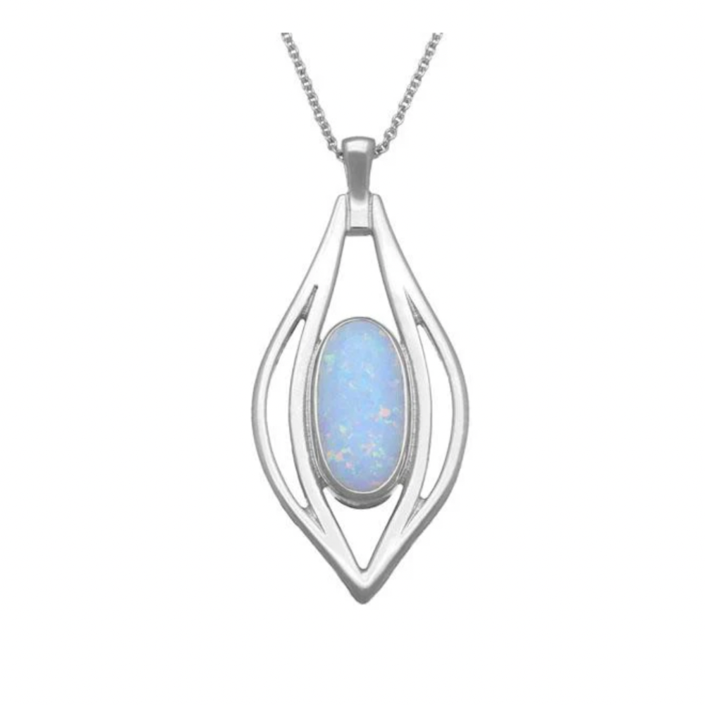 Opal and Silver Pendant - SP288