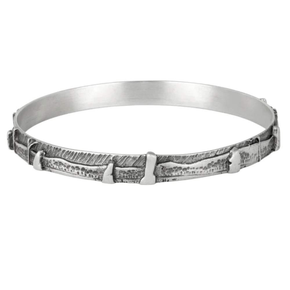 Ring of Brodgar Sterling Silver Bangle - 140041