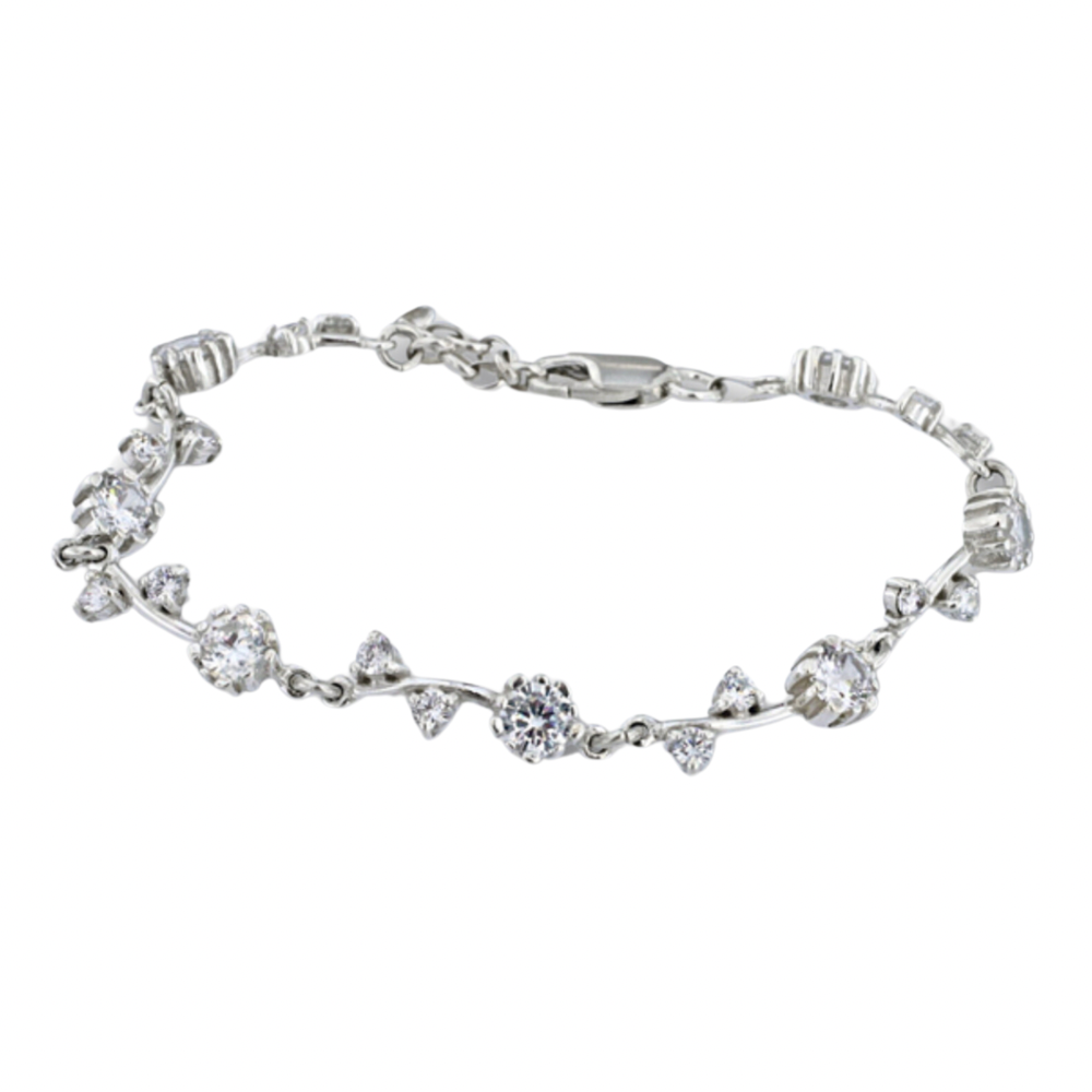 Silver &amp; Cubic Zirconia Bracelet