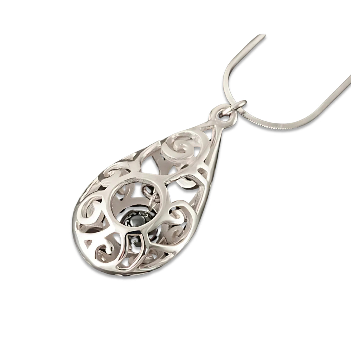 Freija Silver Or 9ct Yellow Gold Teardrop Pendant  - FRP09S Shetland