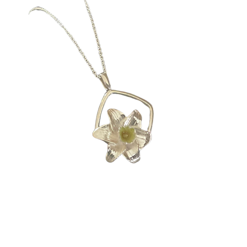 Daffodil Pendant Silver & Enamel - EP439 Ortak