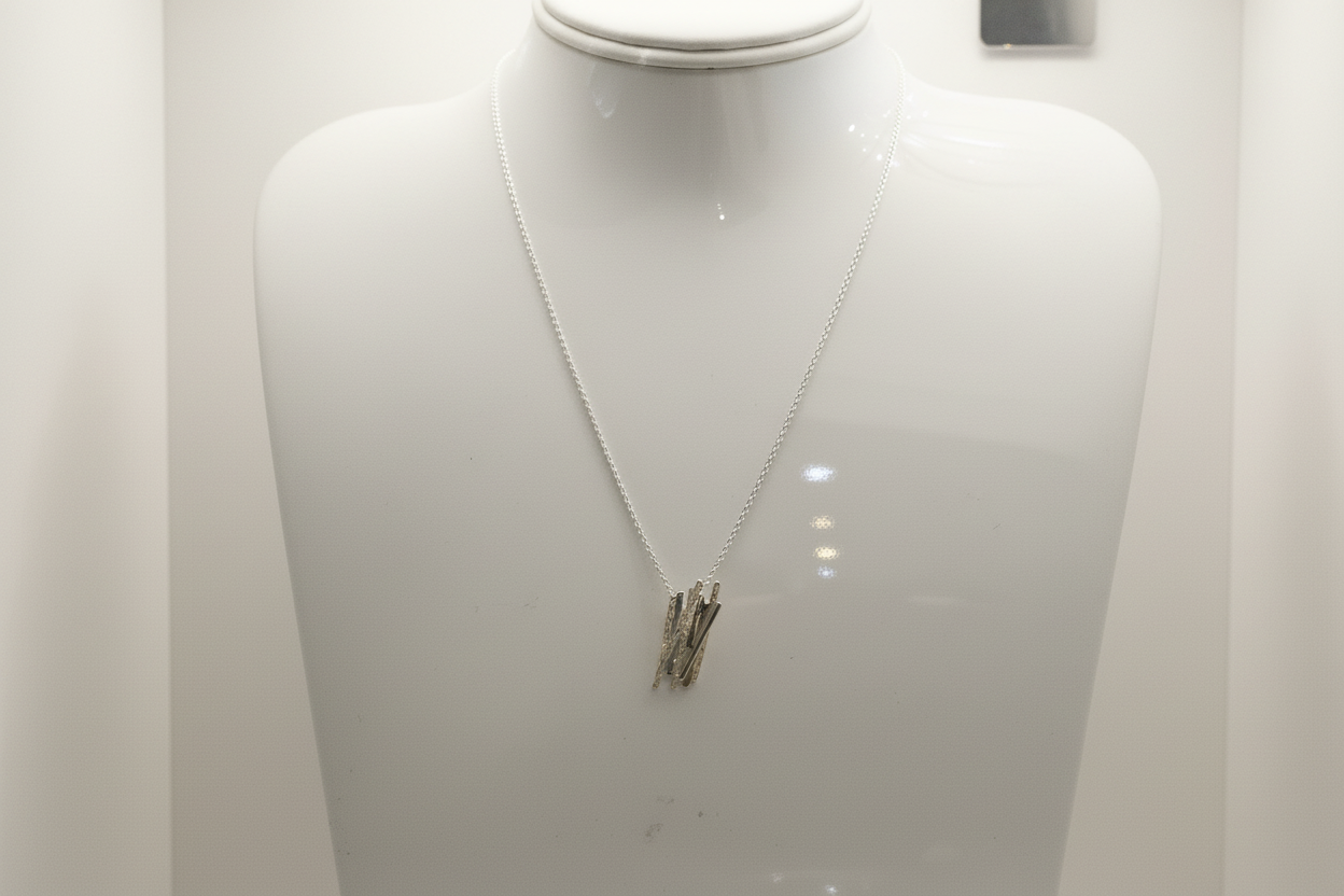Chris Lewis Sterling Silver single tartan Pendant
