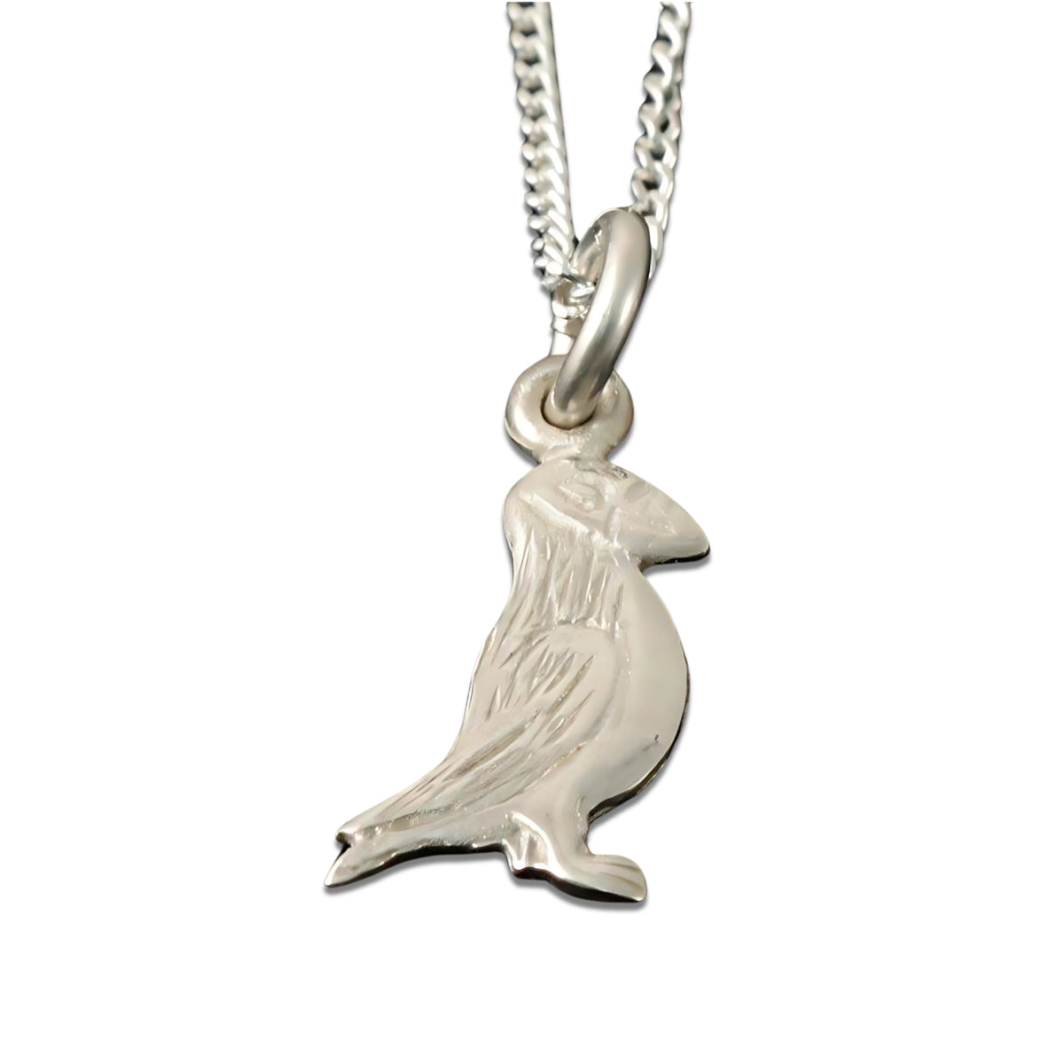 Silver Or Gold Puffin Pendant - P102- Shetland