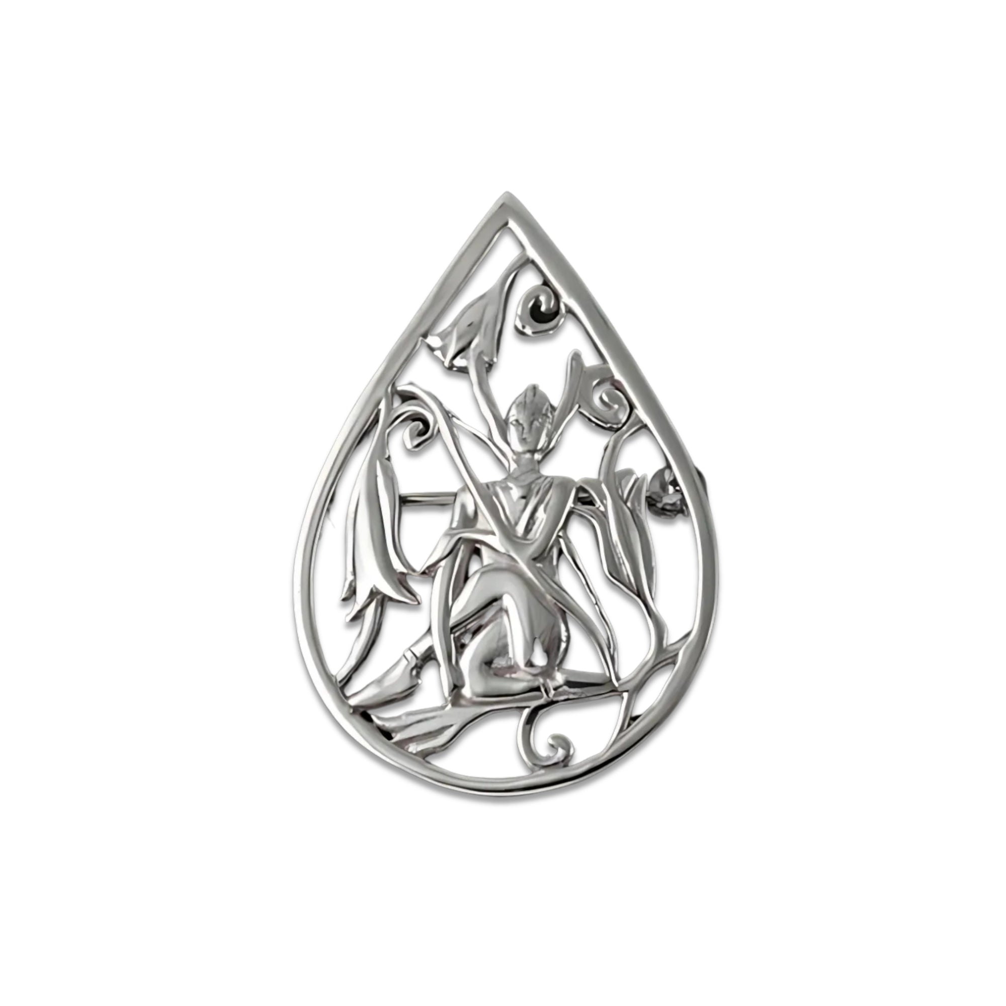 Freija Silver Or 9ct Yellow Gold Brooch - FRB01 Shetland