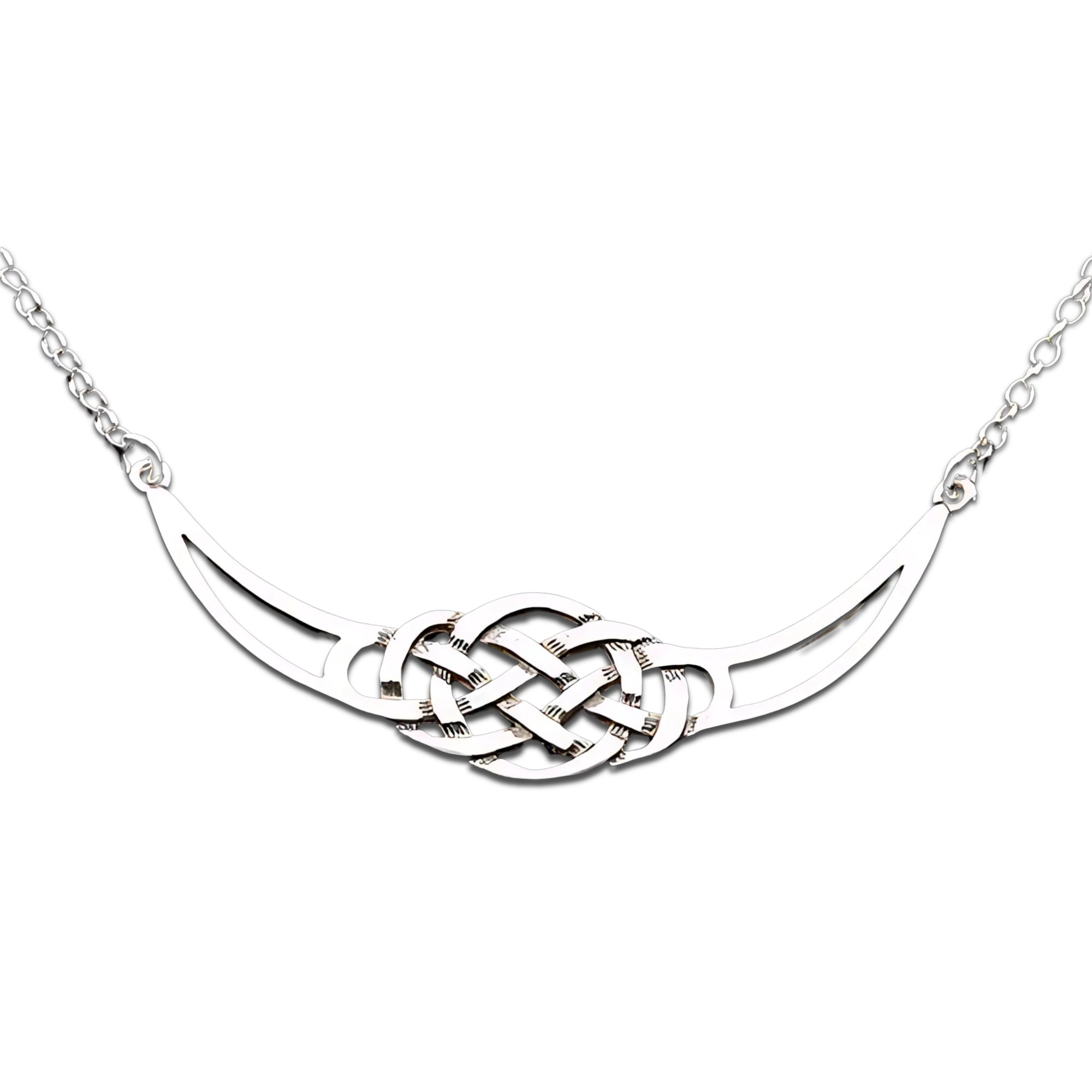 Sterling Silver or Gold Celtic Necklace - P471