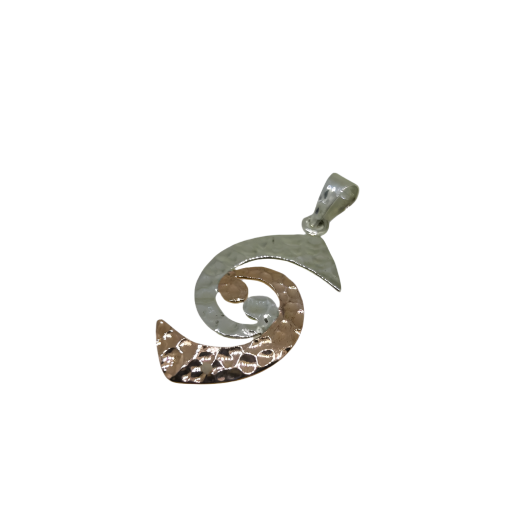 Silver &amp; Copper Pendant P0496 Tianguis Jackson