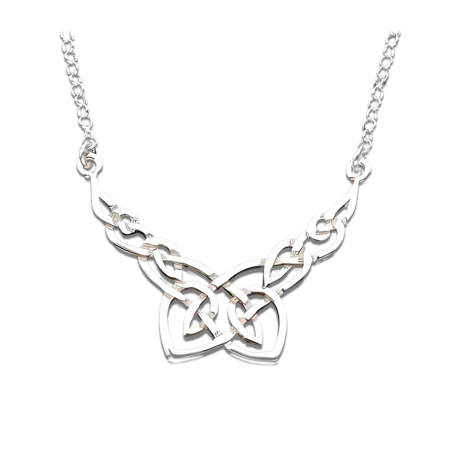 Sterling Silver or Gold Celtic Necklace - P196 Shetland