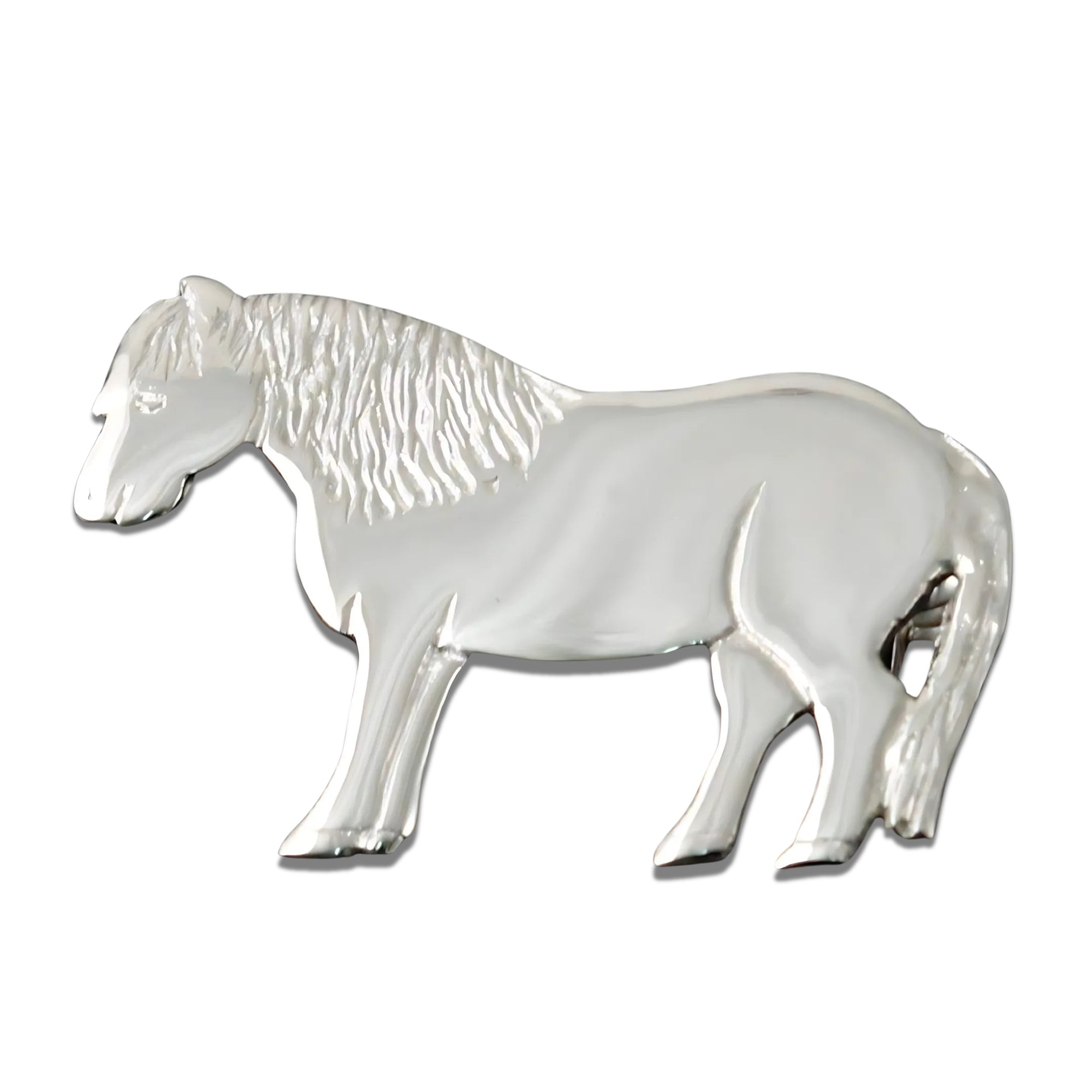 Sterling Silver Or Gold Pony Brooch - B144-s