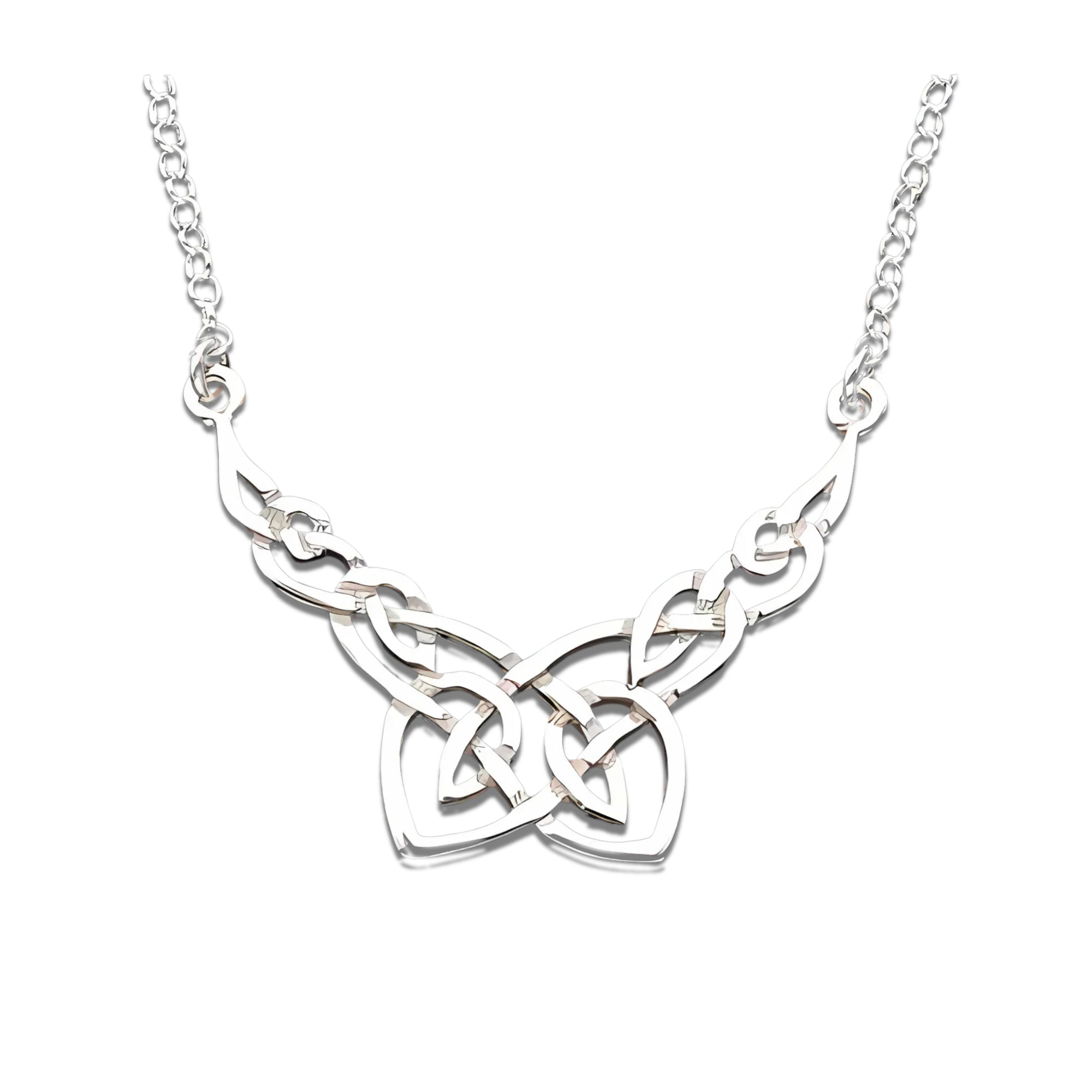Sterling Silver or Gold Celtic Necklace - P196