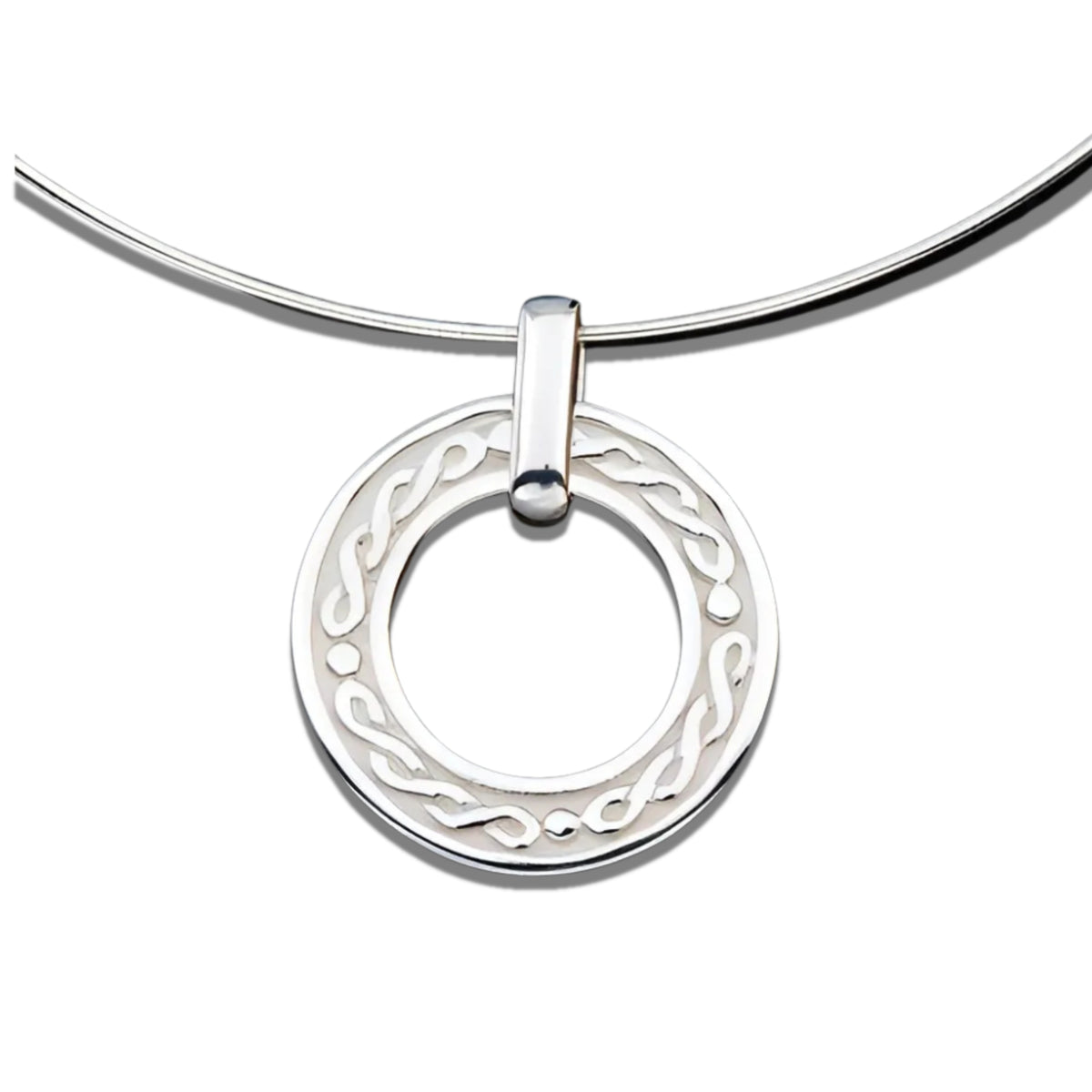 Sterling Silver Celtic Necklace - P601 Shetland