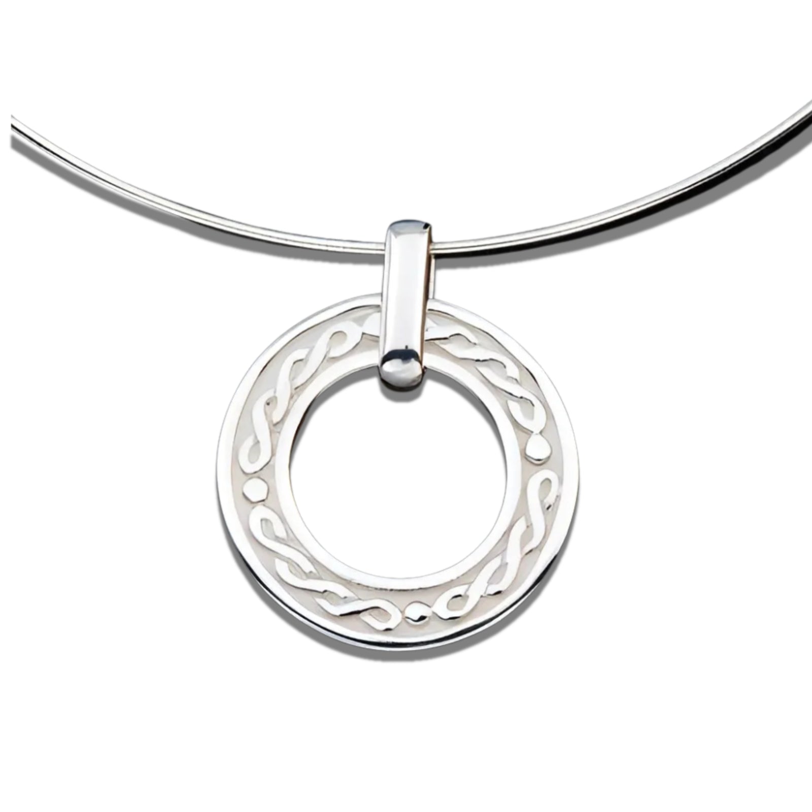 Sterling Silver Celtic Necklace - P601 Shetland