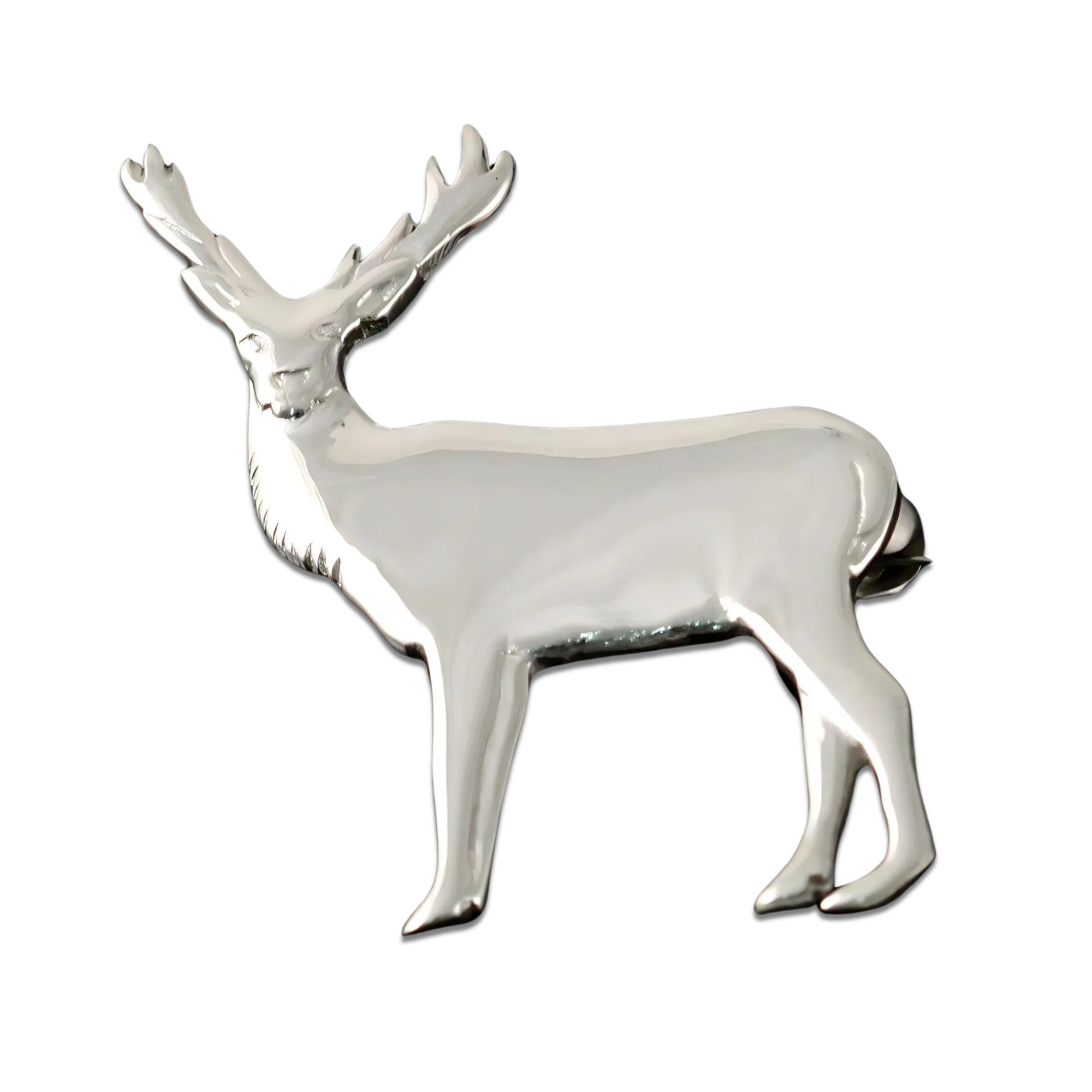 Sterling Silver Or Gold Stag Brooch - BW10-s