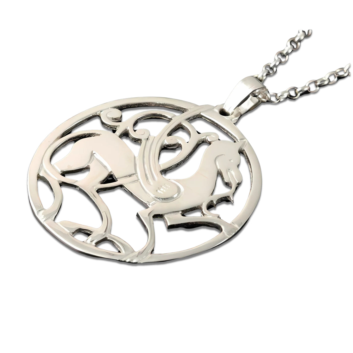 Silver or Gold Quendale Beast Pendant - P224- Shetland