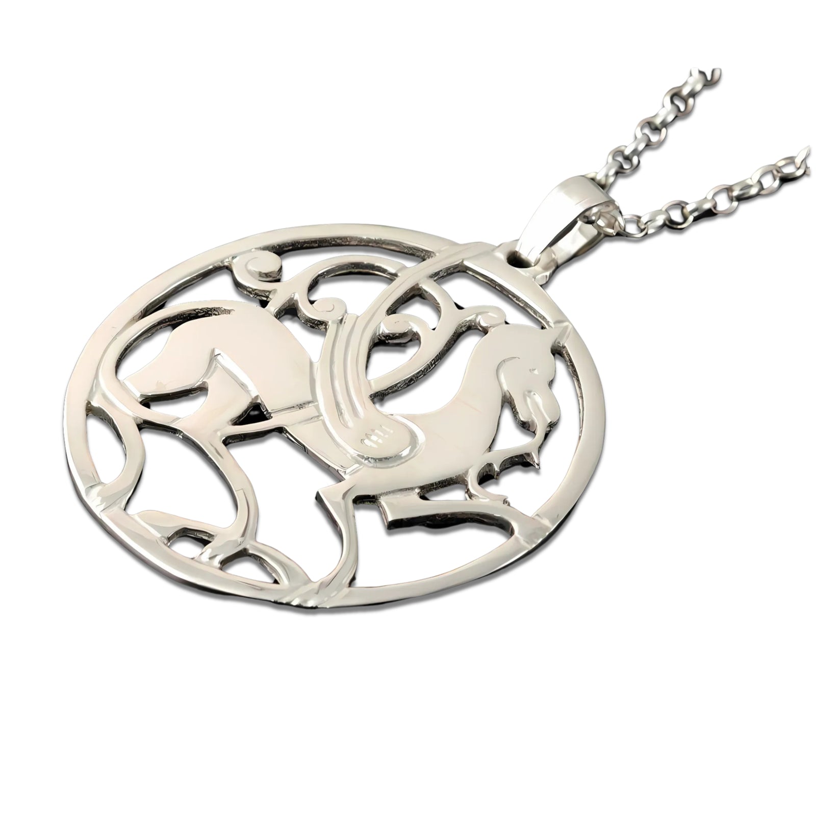 Silver or Gold Quendale Beast Pendant - P224- Shetland