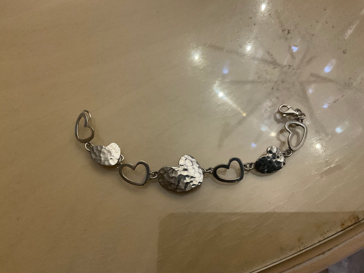 Silver Heart Bracelet - BT1915 Annabel