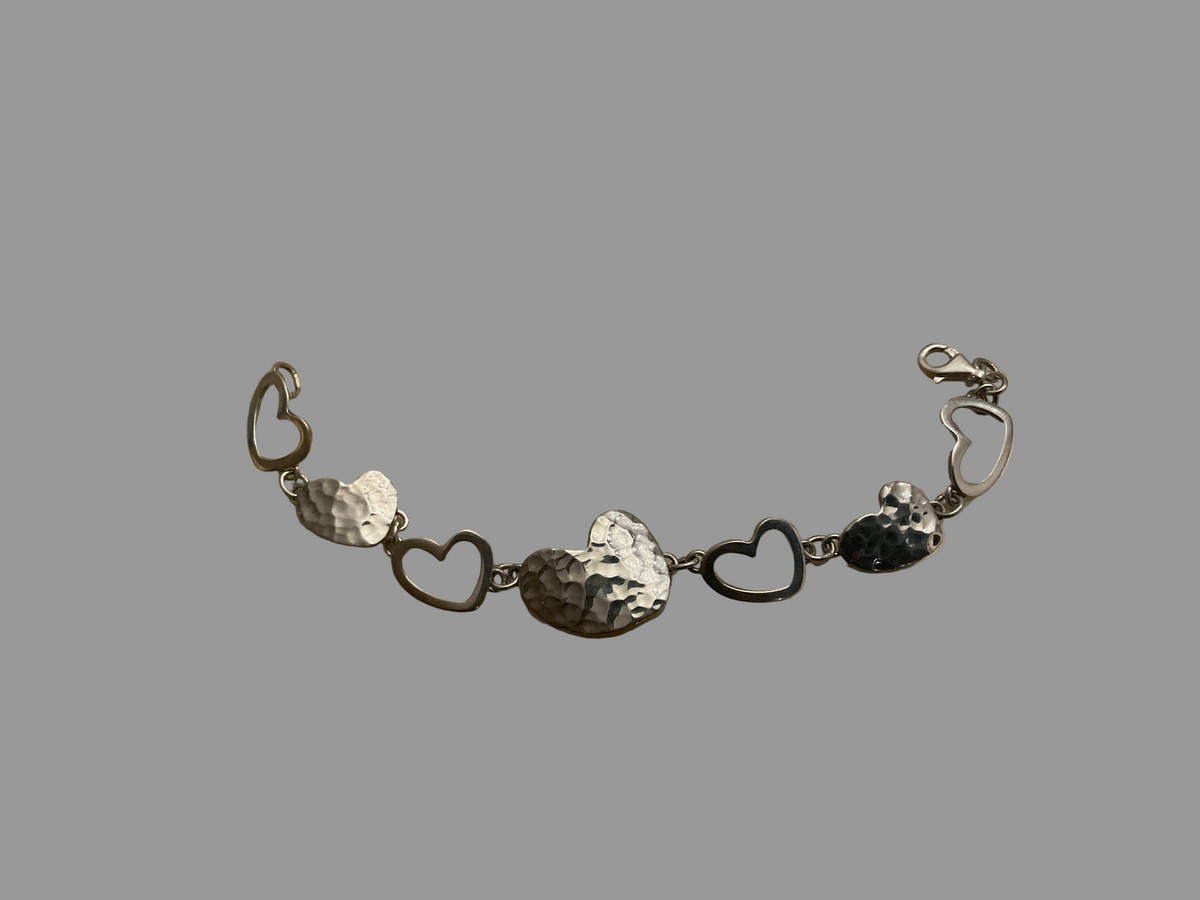 Silver Heart Bracelet - BT1915 Annabel