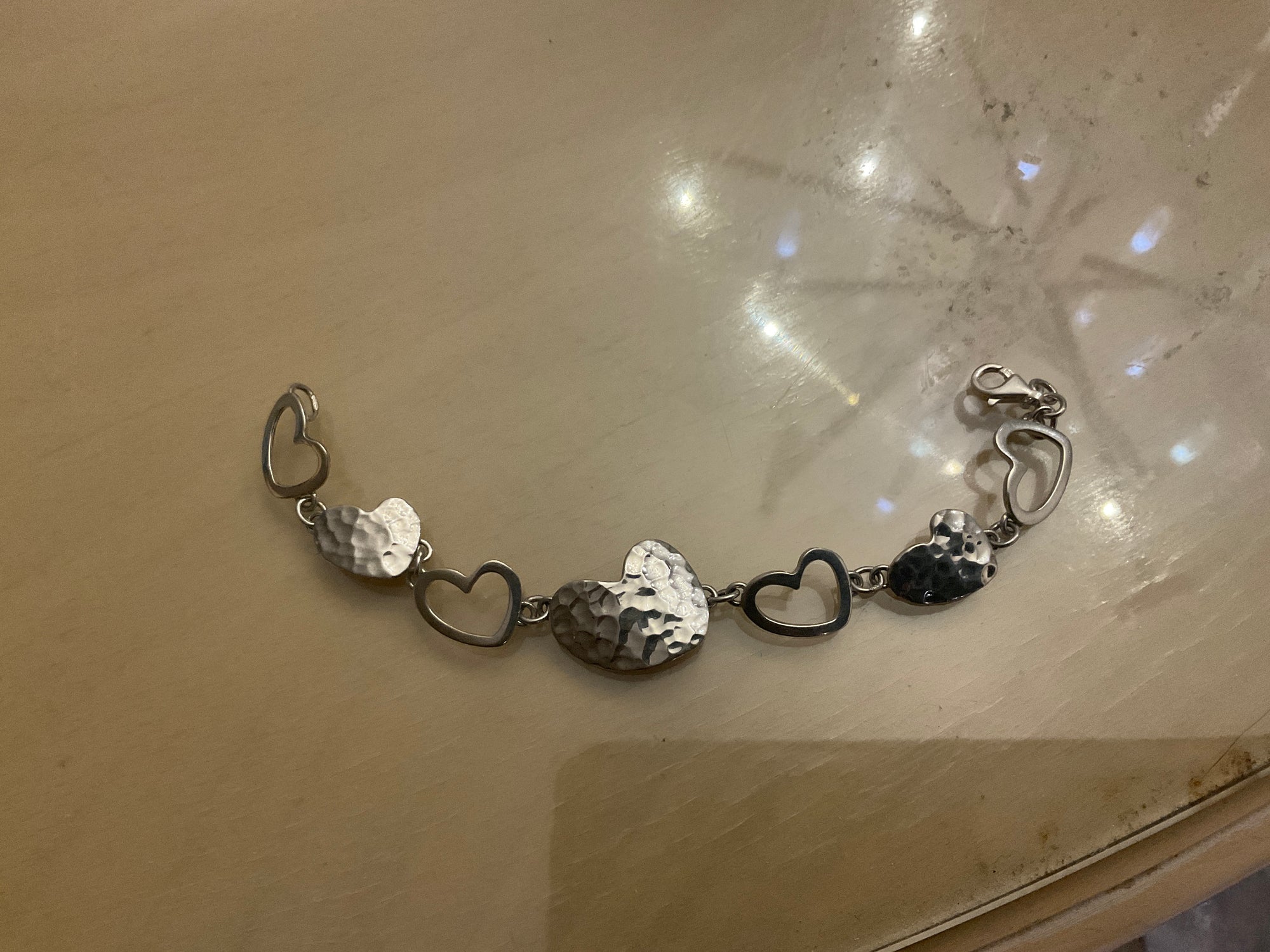 Silver Heart Bracelet - BT1915 Annabel
