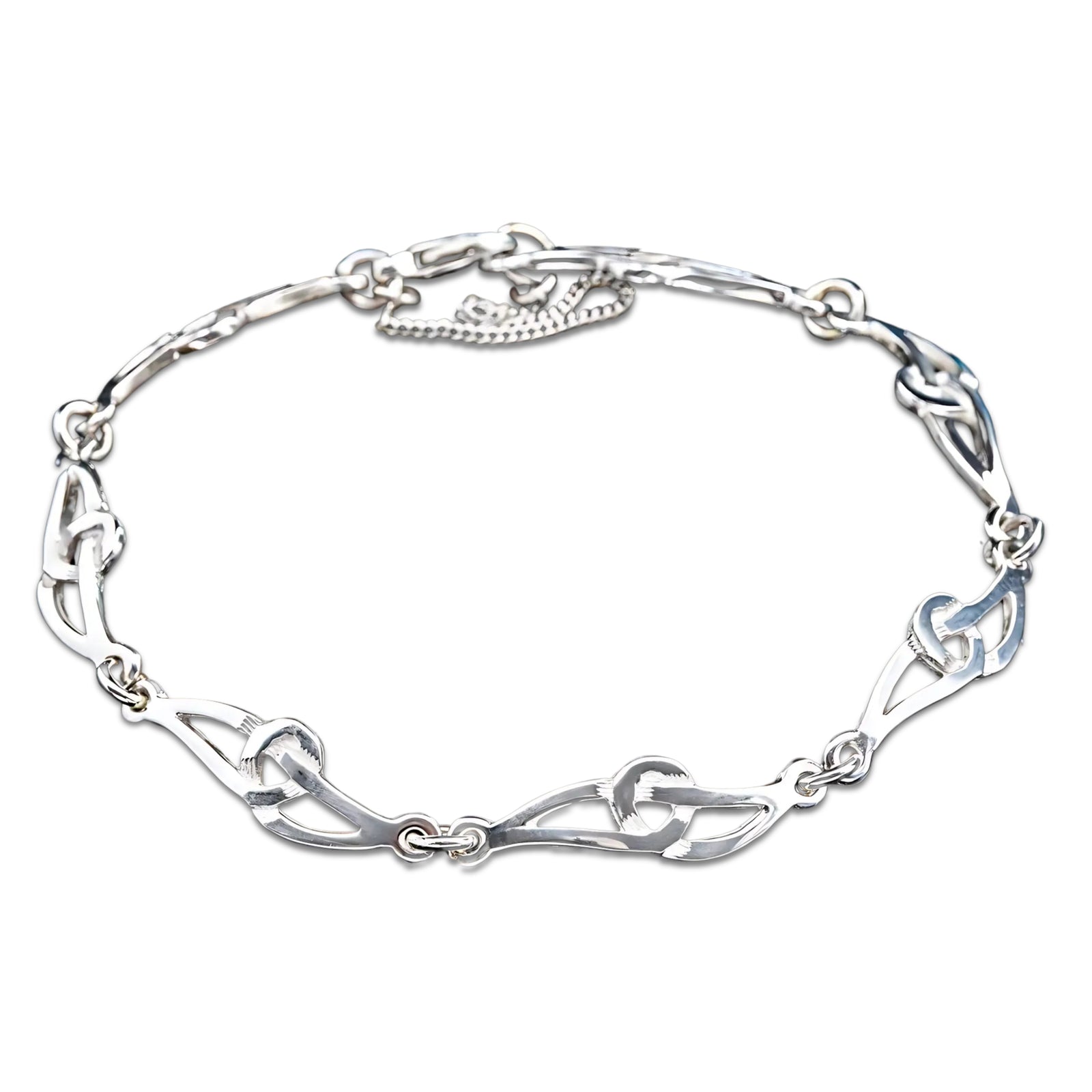 Sterling Silver Or Gold Celtic Bracelet - BR452- Shetland