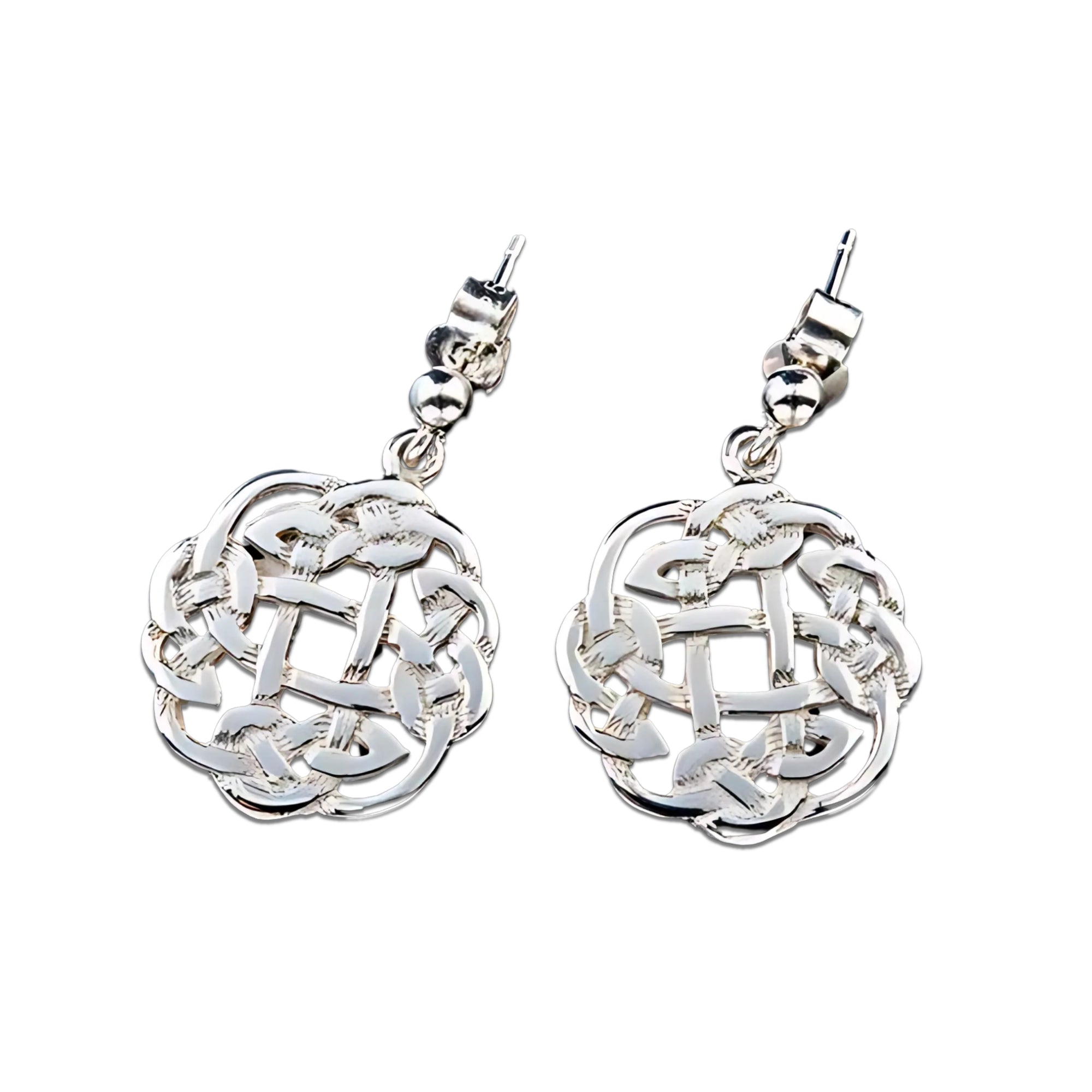 Sterling Silver Celtic Earrings - E438D