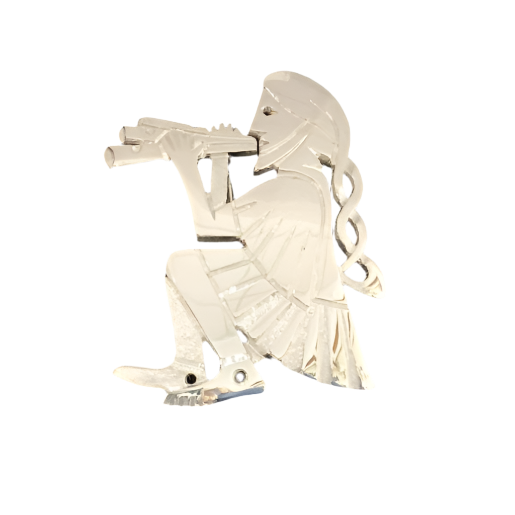 Silver Piper Brooch