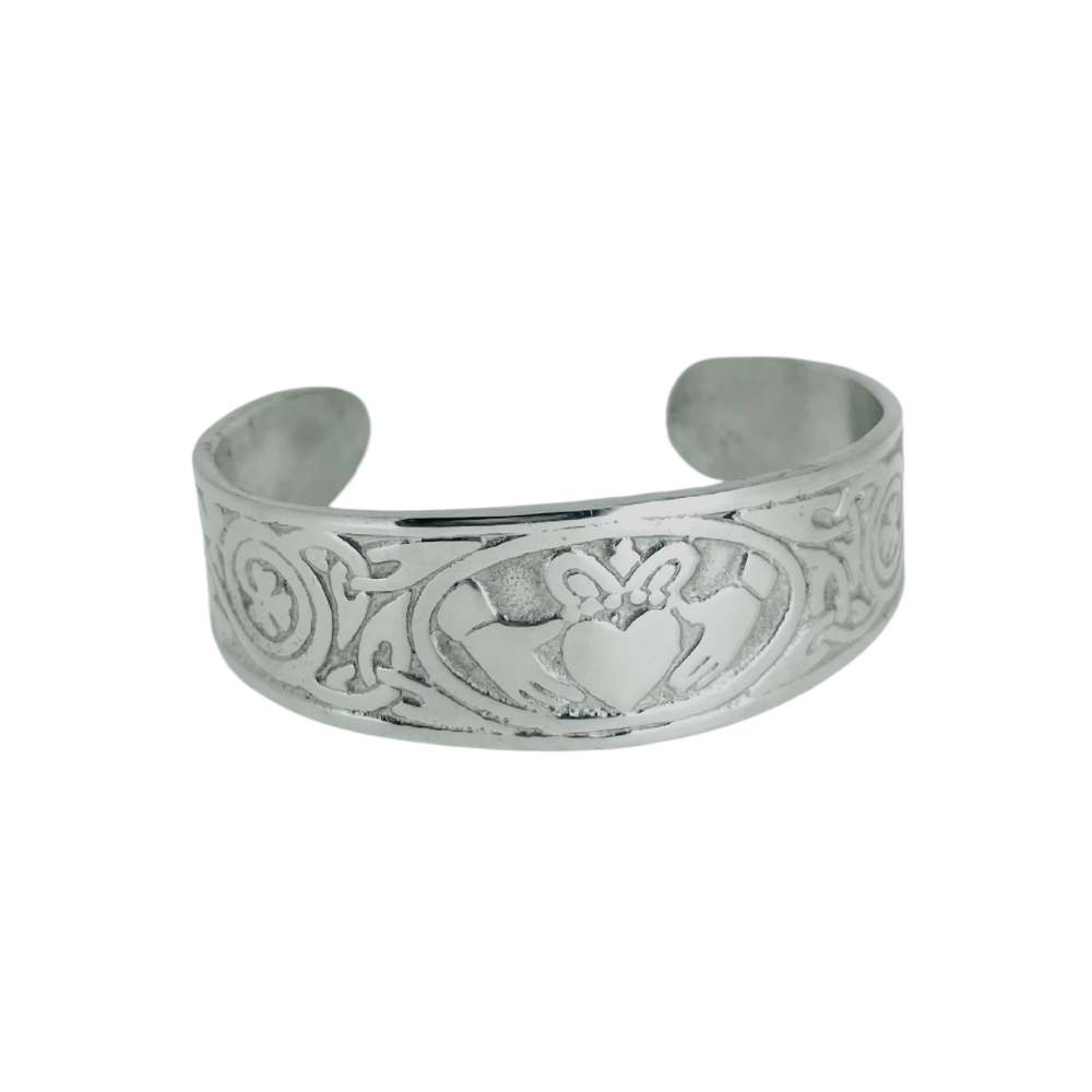 Pewter Claddagh Bangle.BN61 Pewtermill