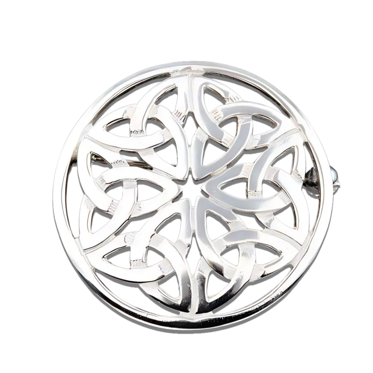 Sterling Silver or Gold Celtic Brooch - B431 Shetland