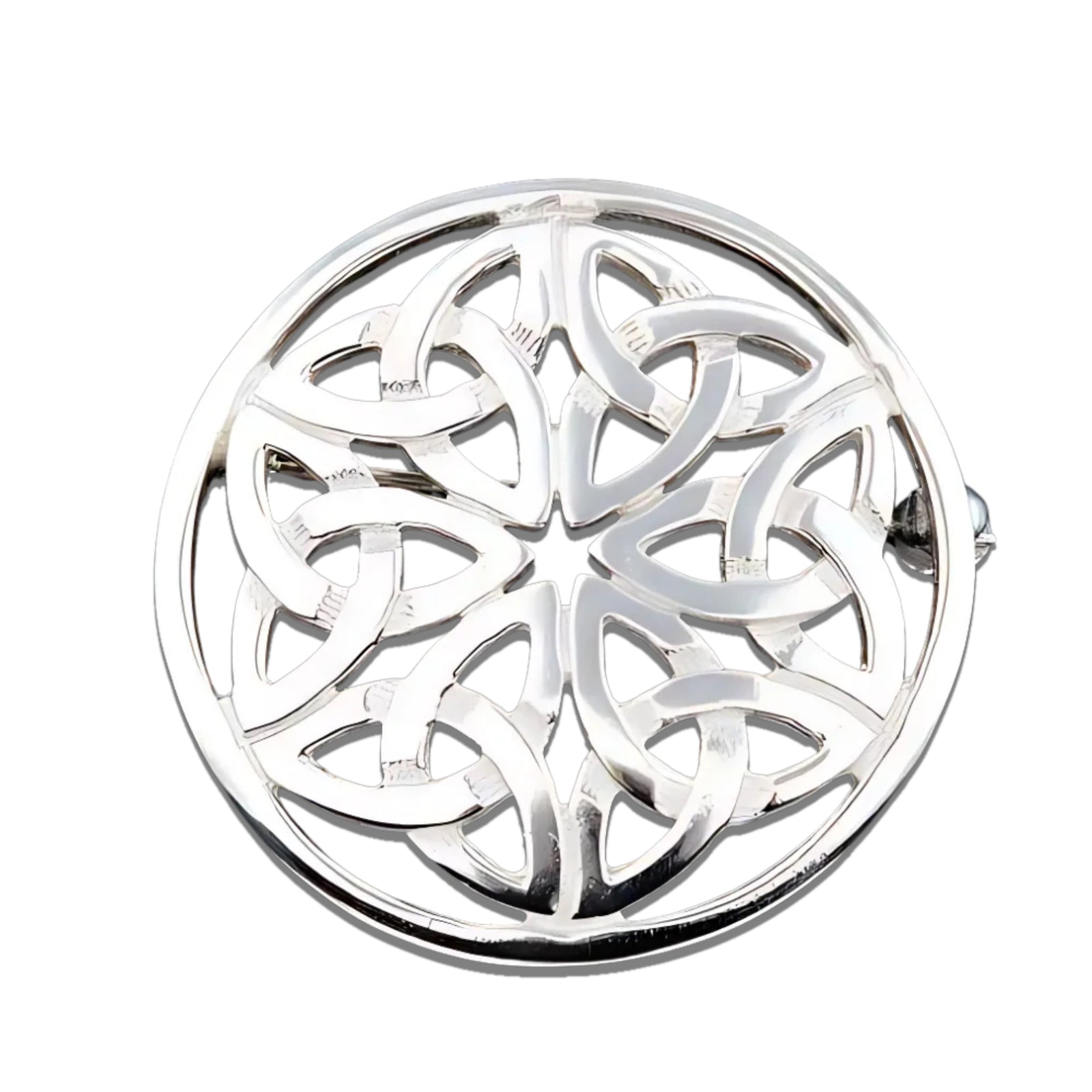 Sterling Silver or Gold Celtic Brooch - B431 Shetland