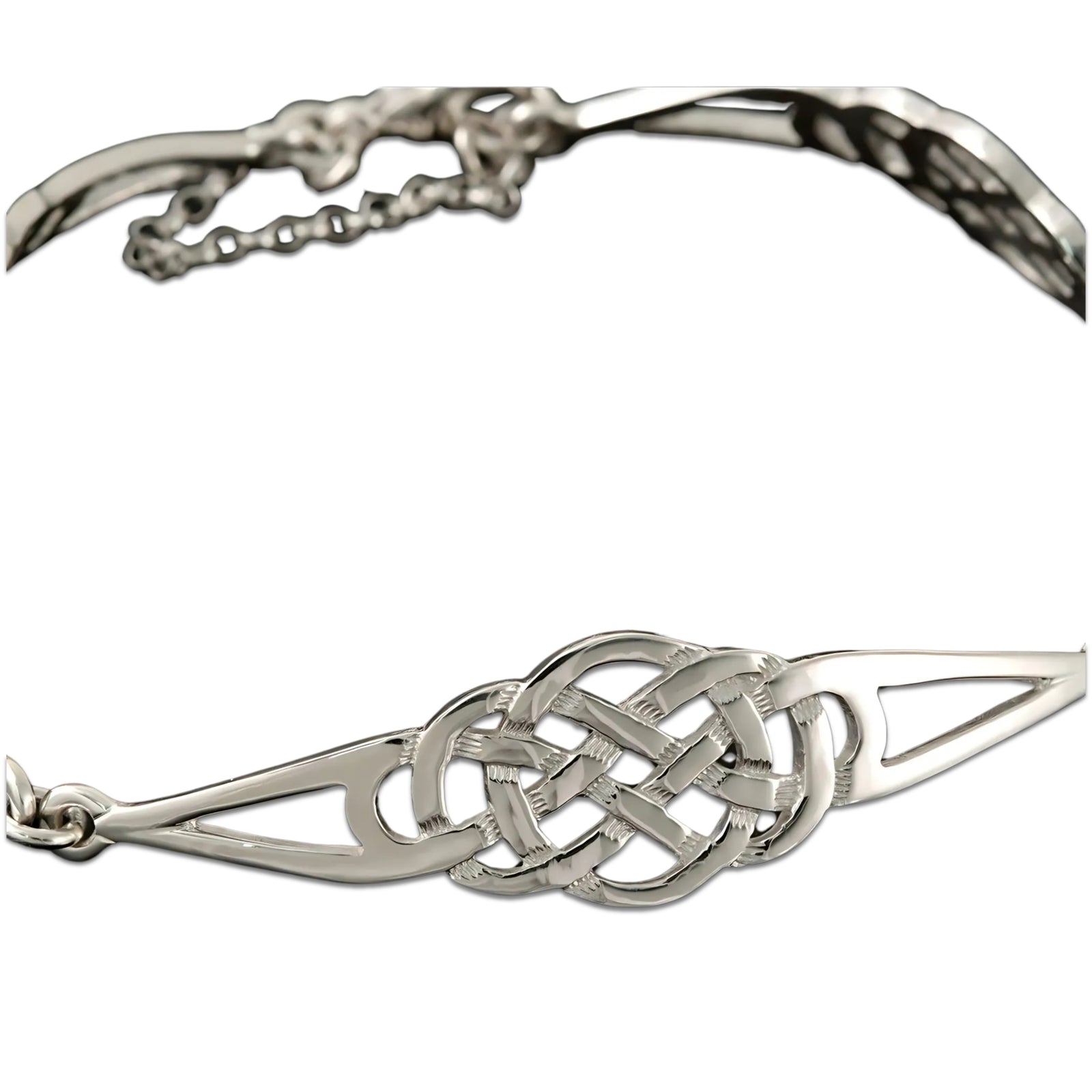 Silver Or Gold Three Celtic Knot Bracelet - BR472- Shetland