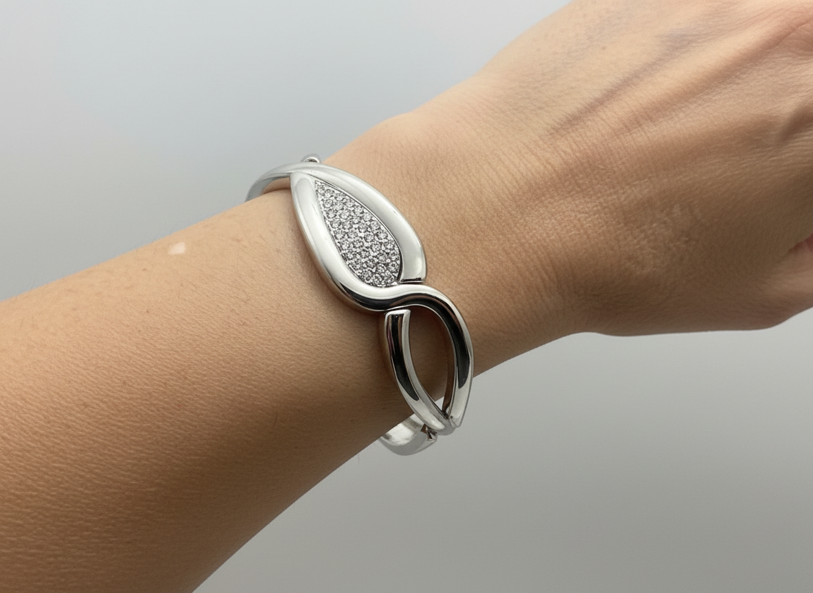 Fashion Jewellery Silver Coloured Bangle