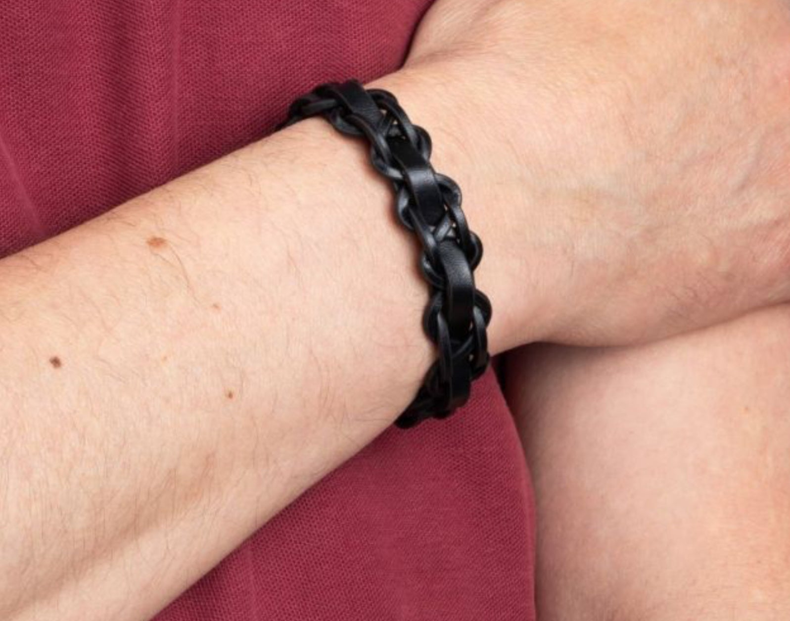 Fred Bennett Braided Leather Mens Bracelet -