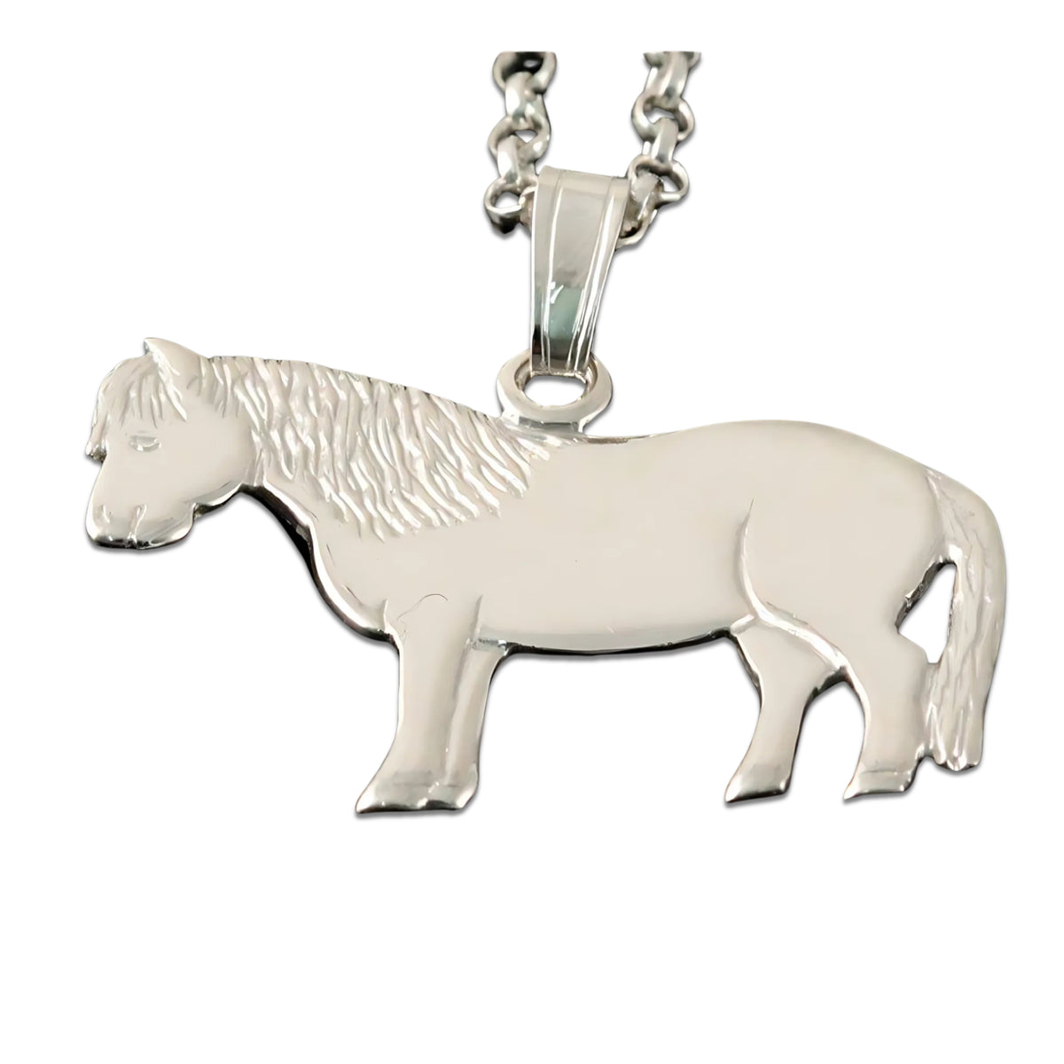 Sterling Silver Or Gold Pony Pendant - P144- Shetland