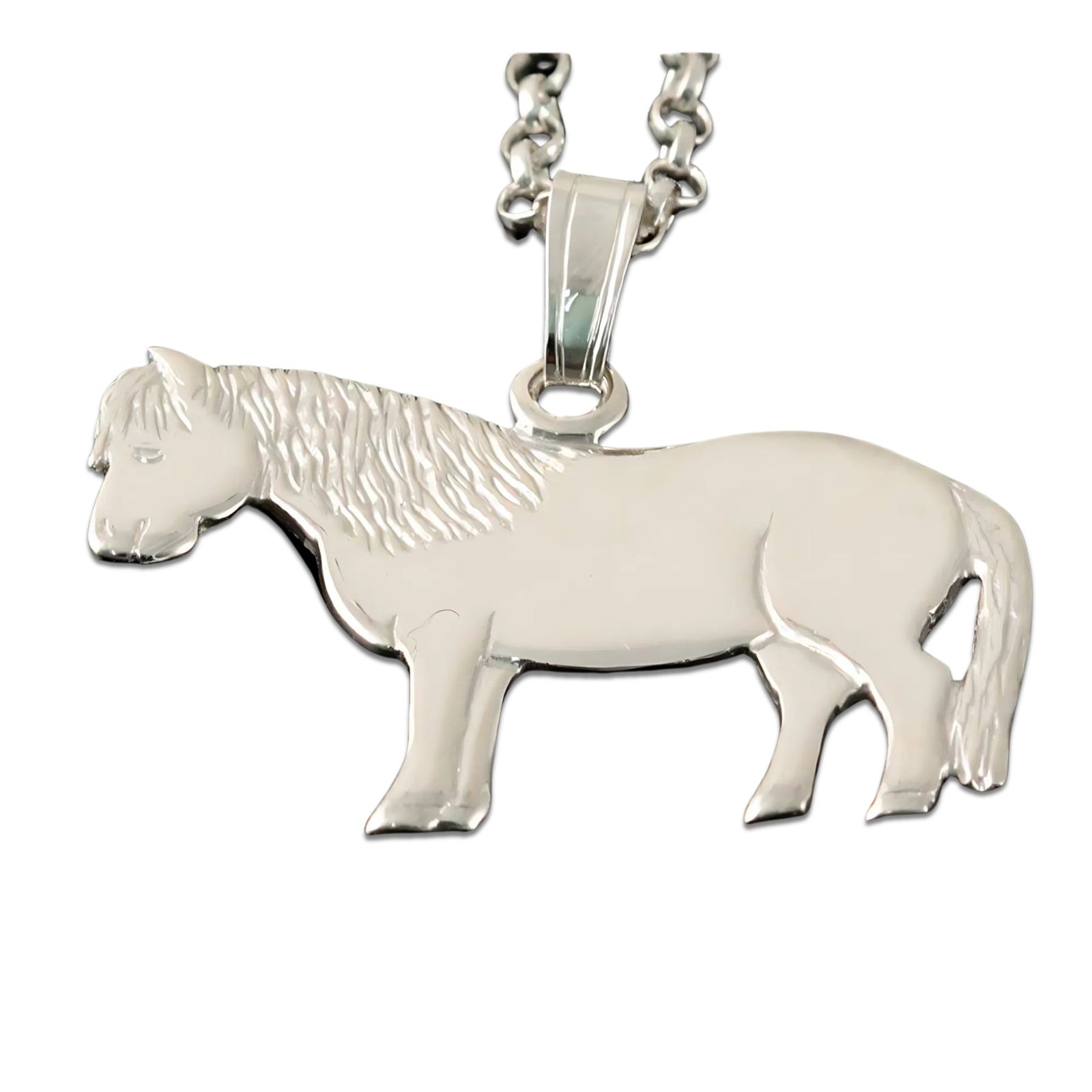 Sterling Silver Or Gold Pony Pendant - P144- Shetland