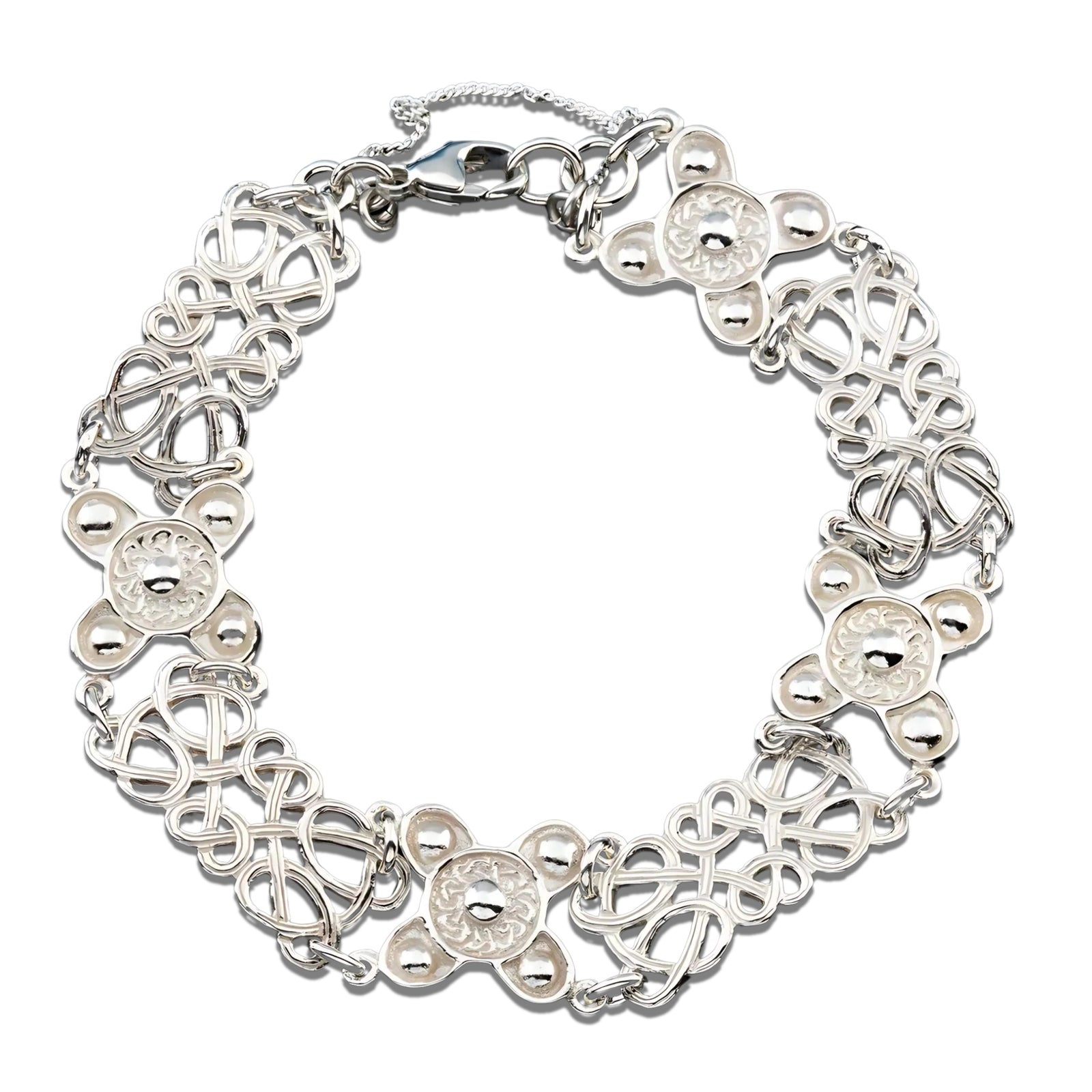 Silver Or Gold St Ninians Isle Celtic Bracelet - BR522- Shetland