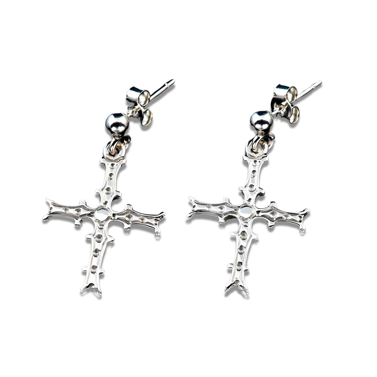 Sterling Silver Or Gold Celtic Cross Earrings - E290- Shetland