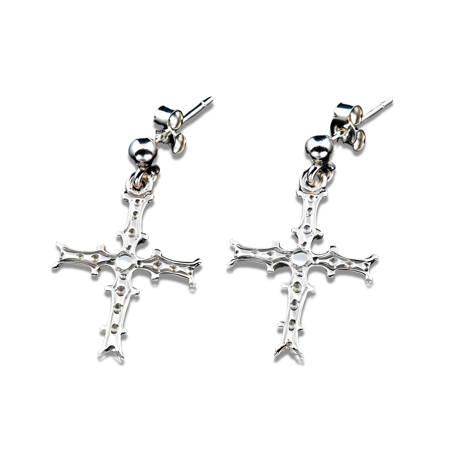 Sterling Silver Or Gold Celtic Cross Earrings - E290- Shetland