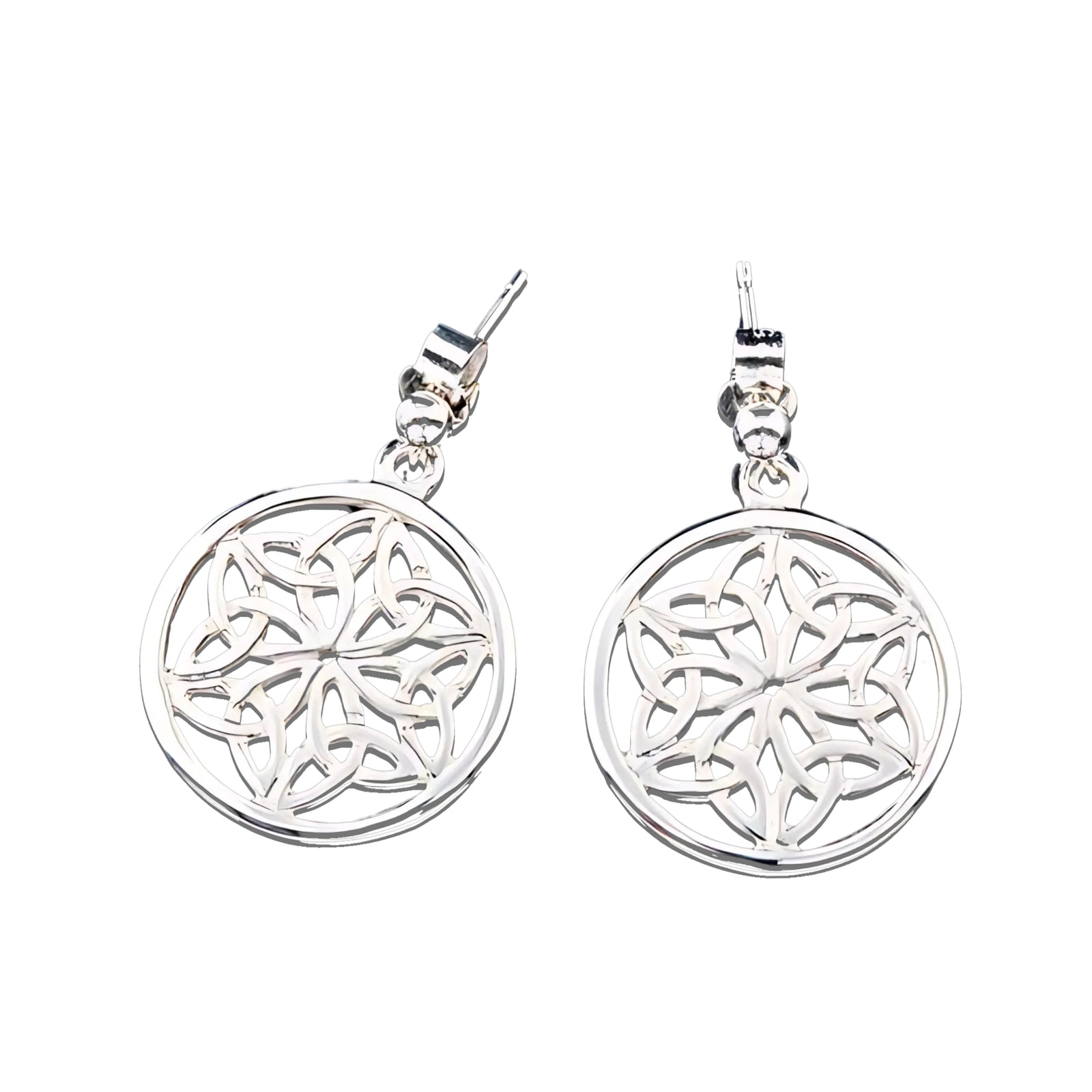 Sterling Silver Celtic Earrings - E432 Shetland