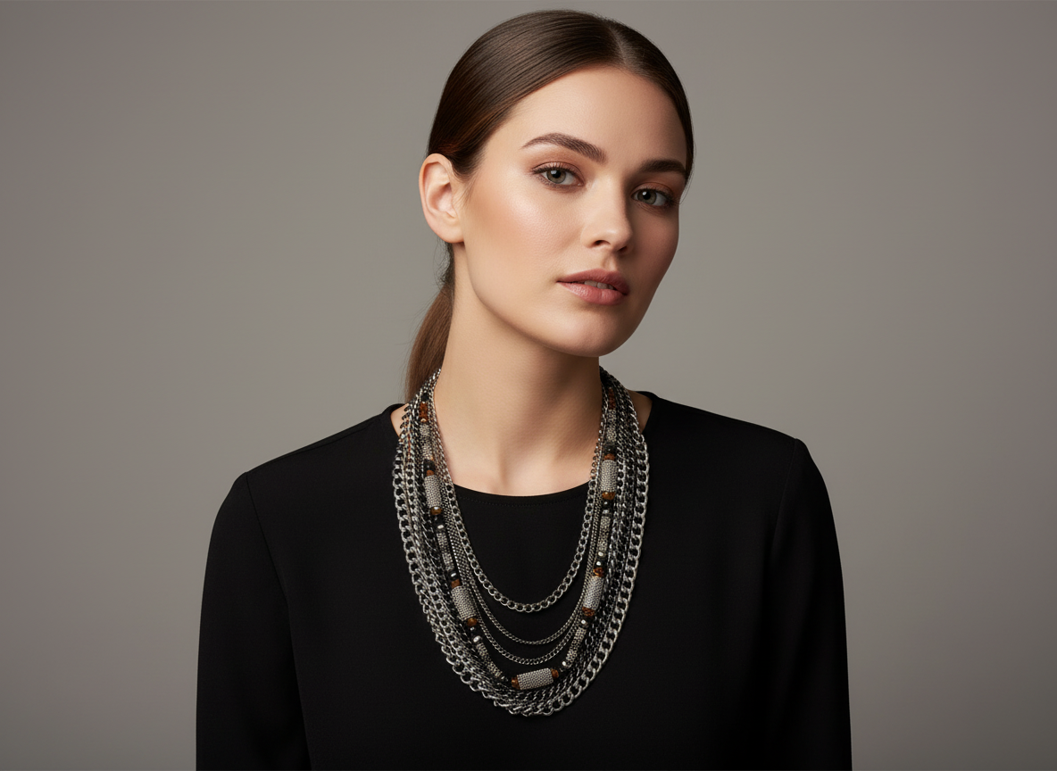 Fashion Jewellery multi  Beaded Necklace