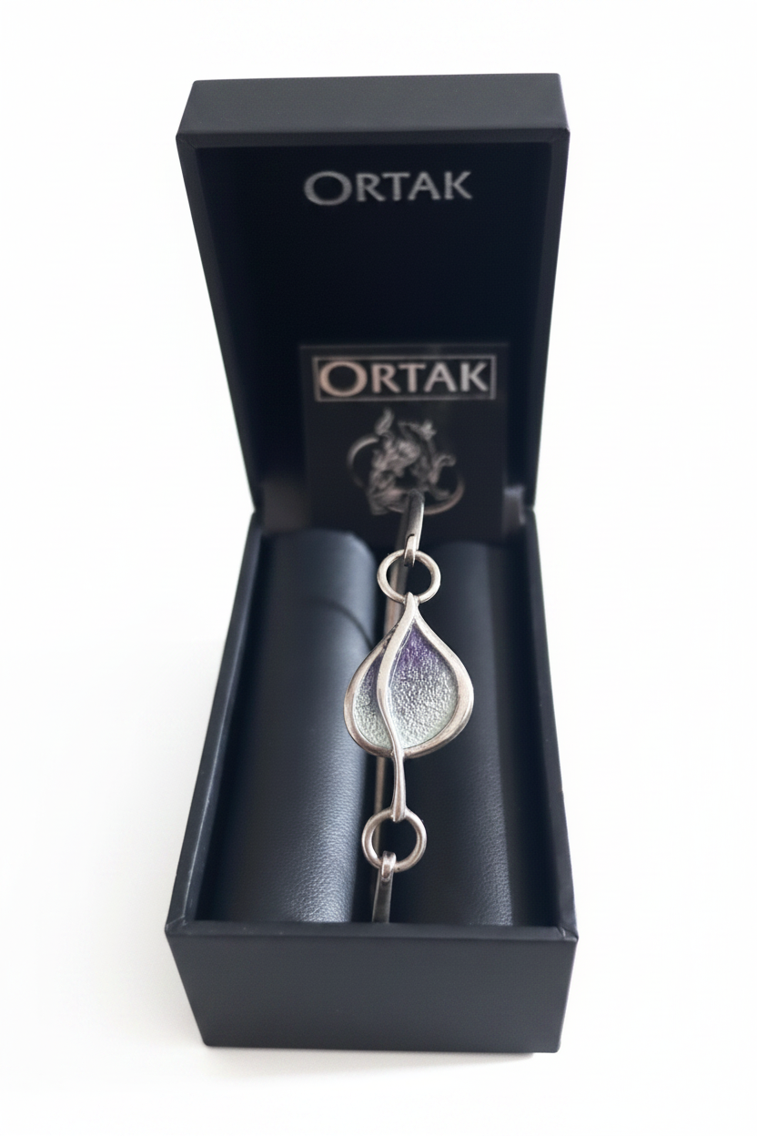 Leah Silver And Enamel Bangle EBG8 Ortak
