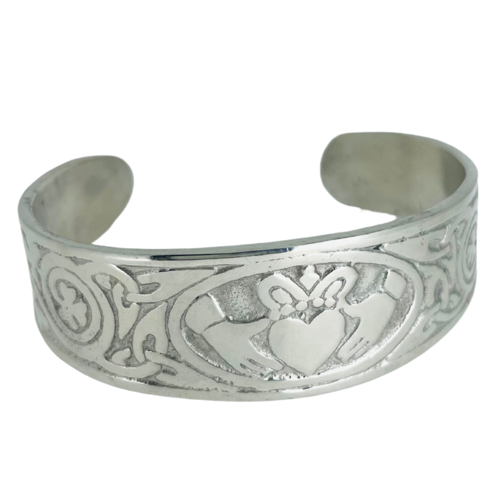 Pewter Claddagh Bangle.BN61 Pewtermill