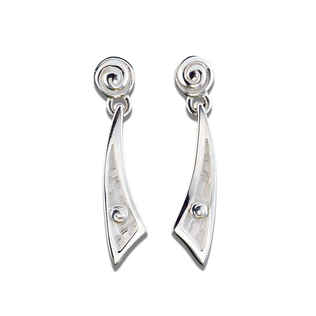 Sterling Silver Or Gold Celtic Earrings - E188 Shetland