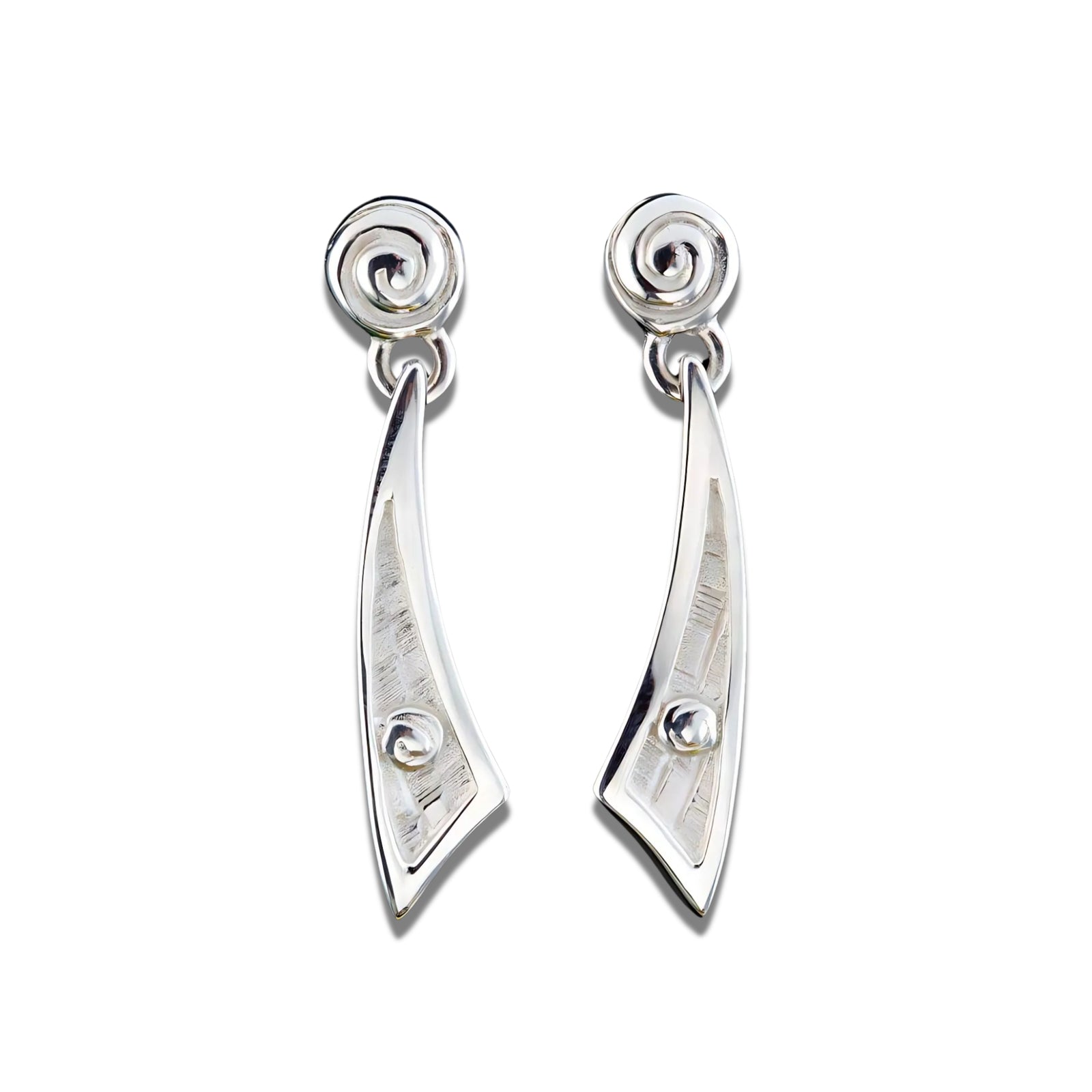 Sterling Silver Or Gold Celtic Earrings - E188 Shetland