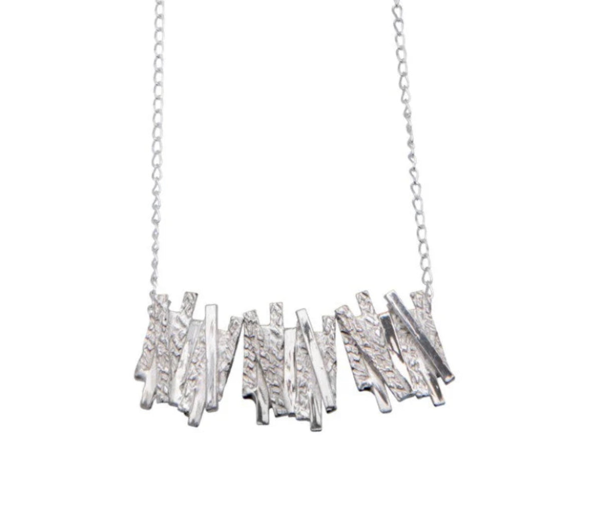 Chris Lewis Sterling Silver Contemporary Tartan  SmallNecklace