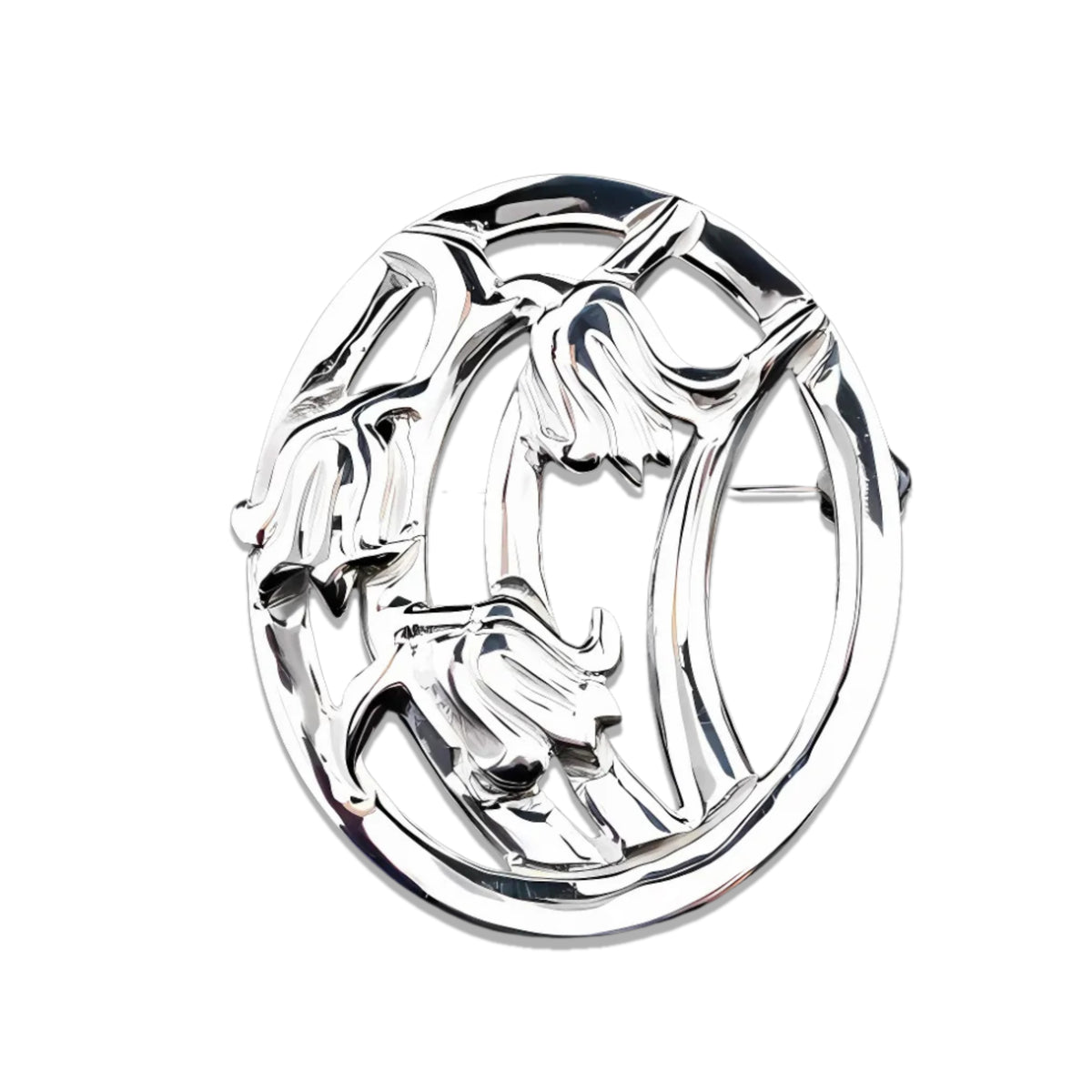 Sterling Silver or Gold Bluebells Brooch - B256 Shetland