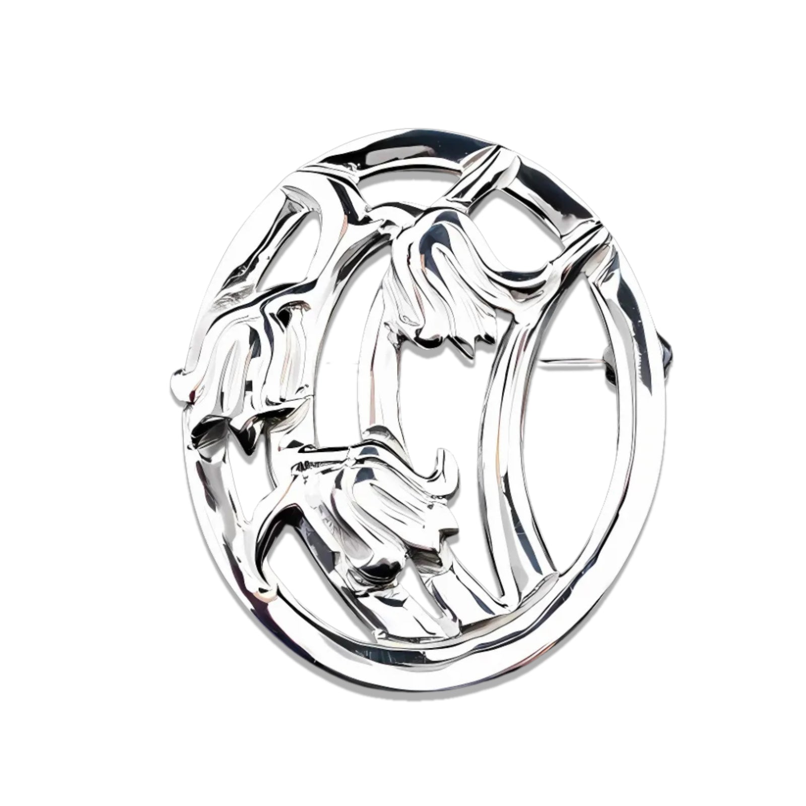 Sterling Silver or Gold Bluebells Brooch - B256 Shetland