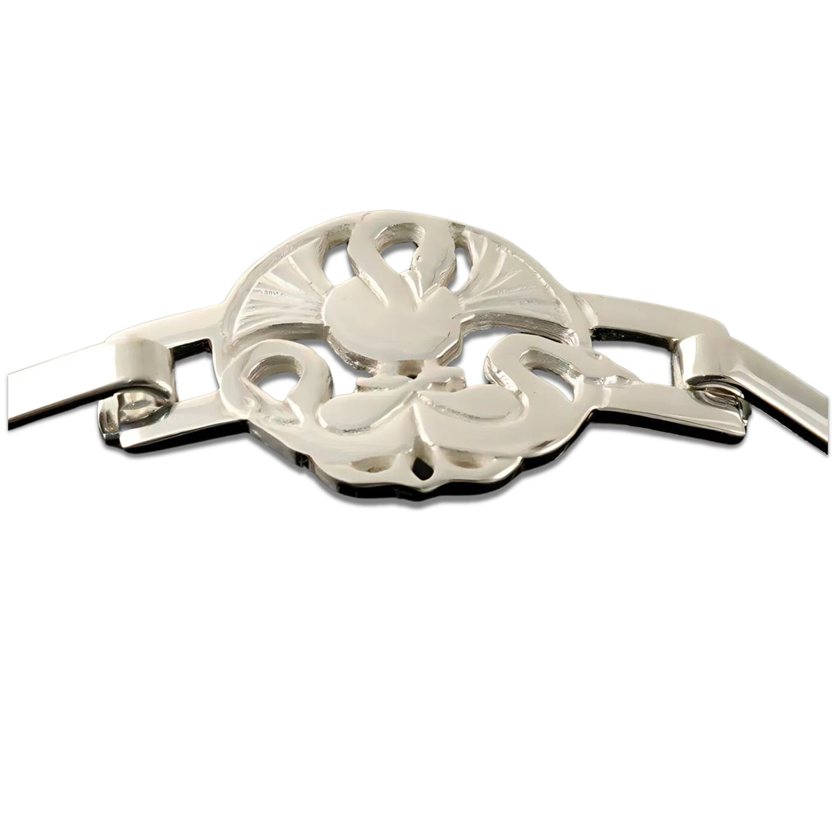 Silver Or Gold Three Nornes Lightweight Bangle - BA677- Shetland