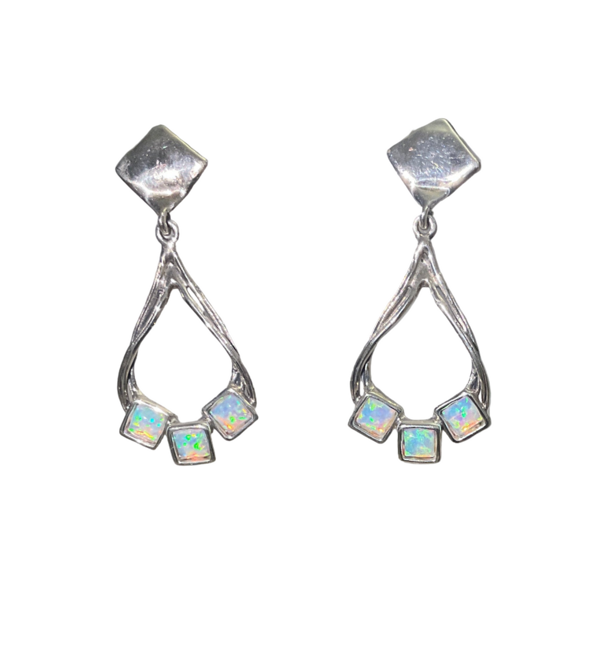 Sterling Silver &amp; opalite Earrings c736 Hagit Gorali
