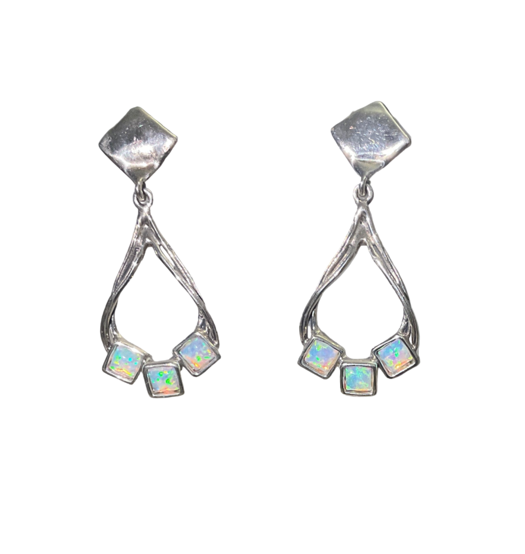 Sterling Silver & opalite Earrings c736 Hagit Gorali