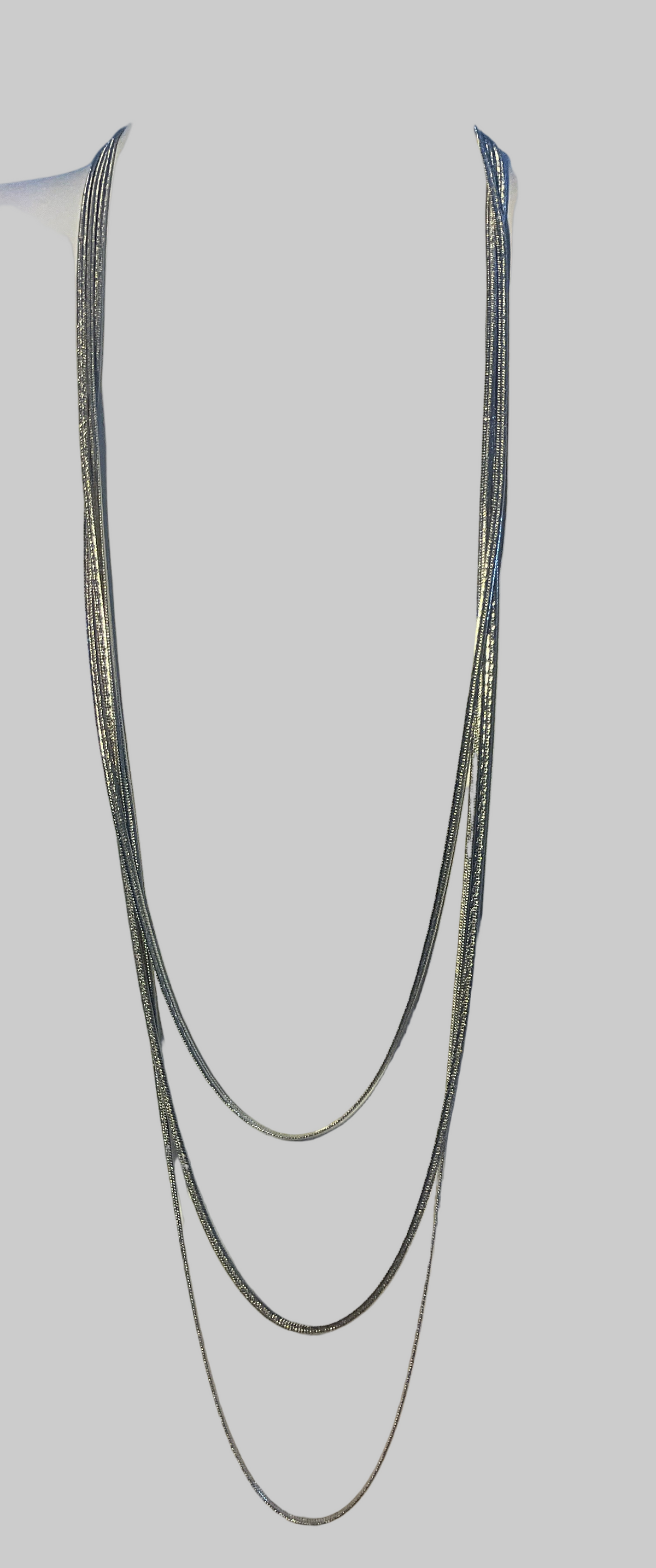 Fashion Jewellery Long 3 Layered Necklace